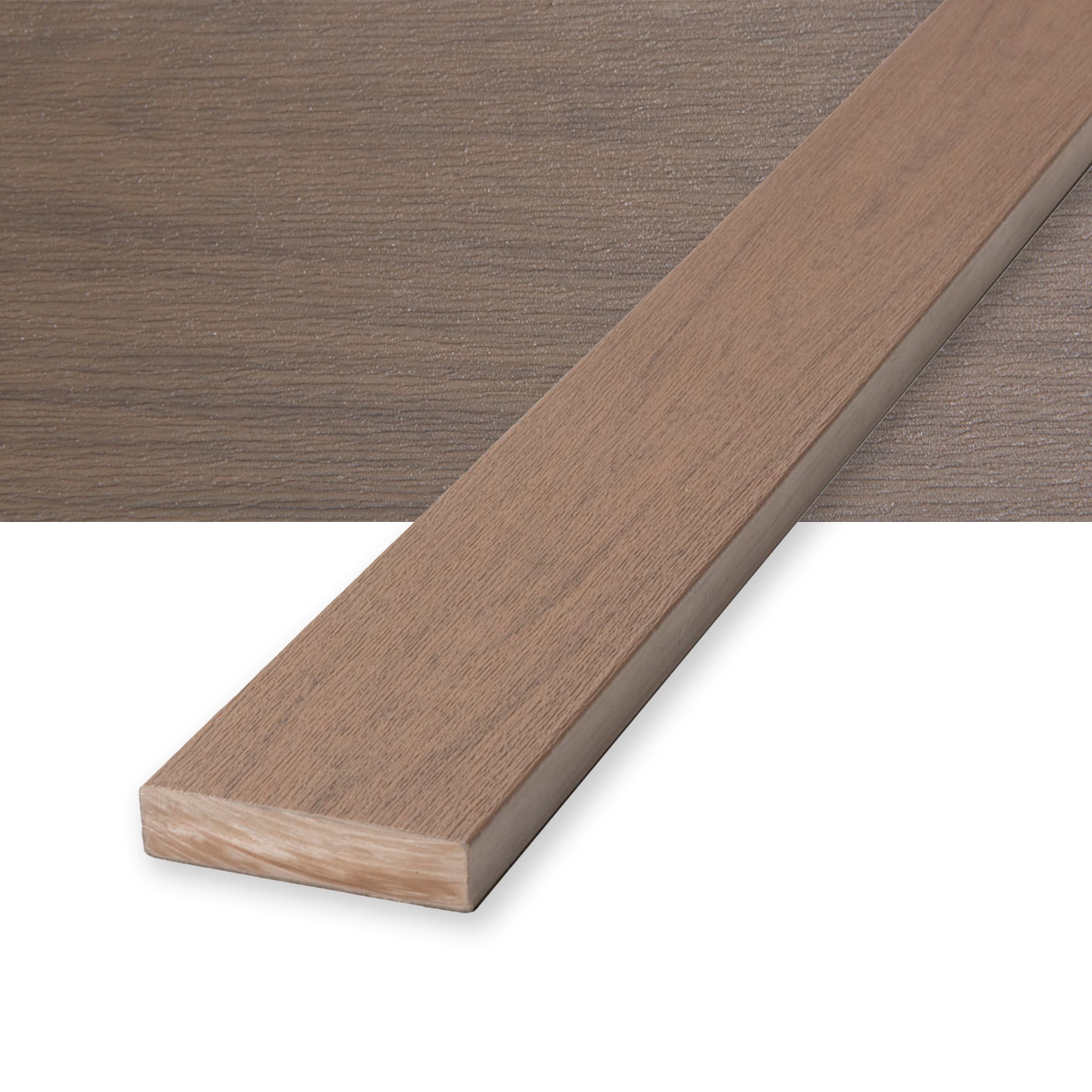 Deckorators 309460-12 Porch flooring Surestone 1-in x 4-in x 12-ft Chicory brown Square Composite Porch board
