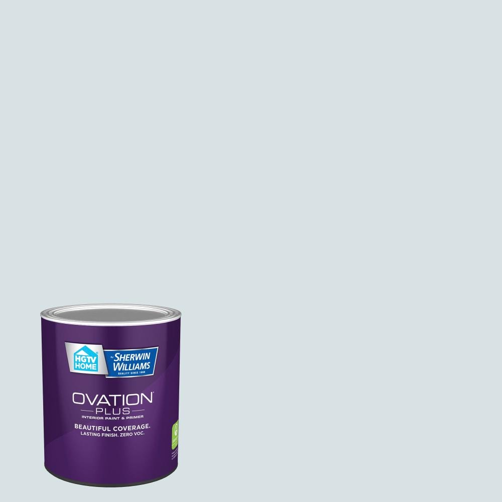 HGTV HOME by Sherwin-Williams 4007-5A-2557201 Ovation Plus Flat Ice Rink Blue 4007-5A Latex Interior Paint Paint + Primer ( 1-quart )