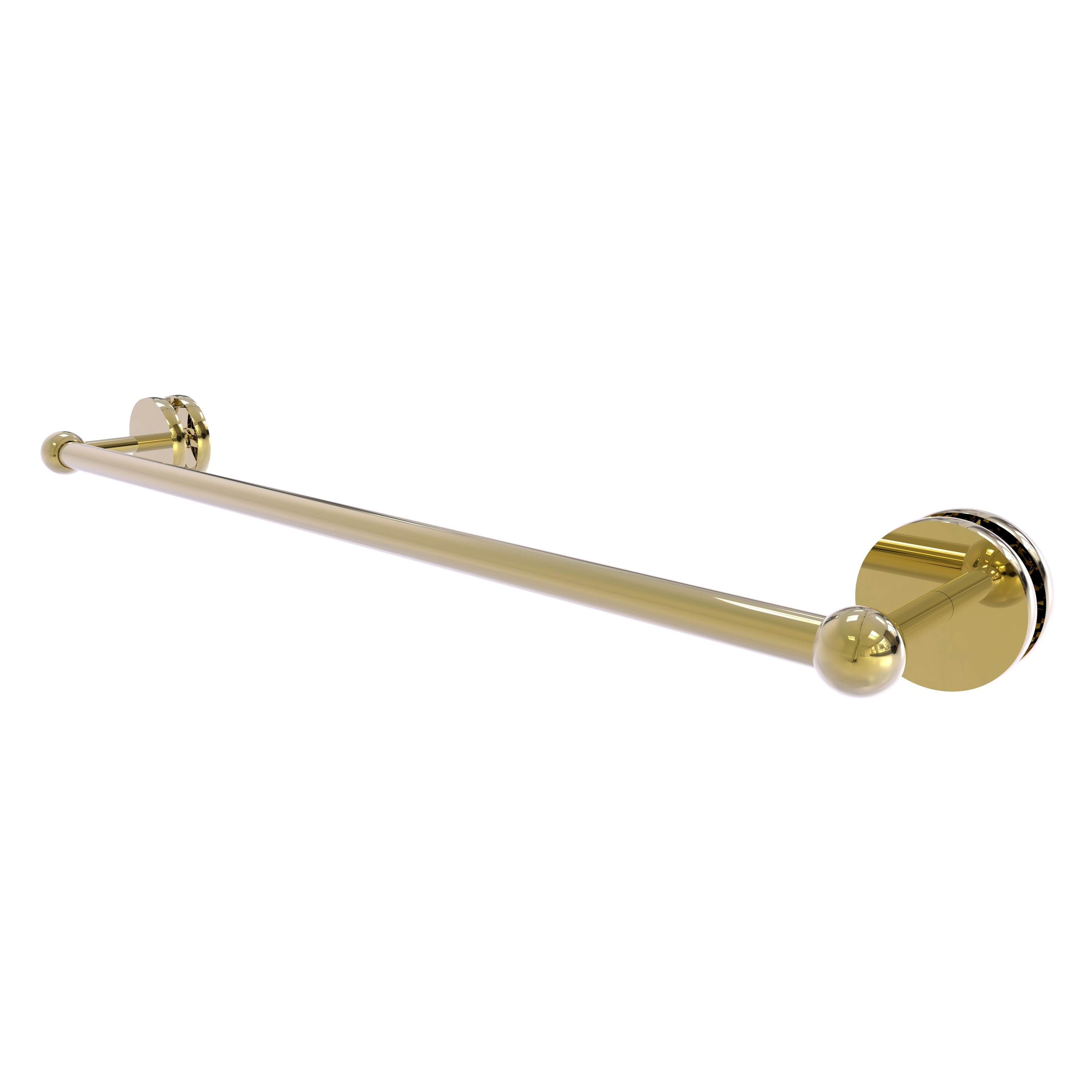 Allied Brass P1000-41-SM-24-UNL Prestige Skyline 24-in Unlacquered Brass Wall mount Single Towel Bar