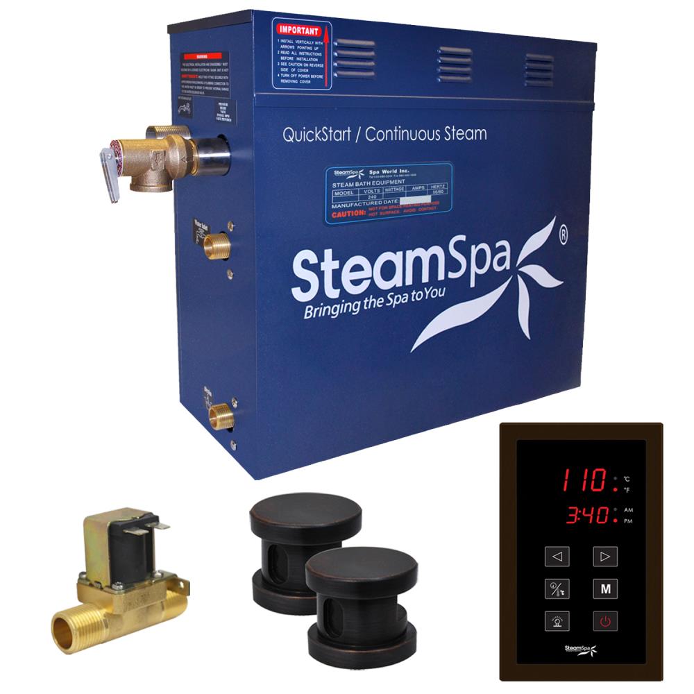 SteamSpa Oasis 4.5 KW QuickStart Acu-Steam Bath Generator Package in Oil Rubbed Bronze