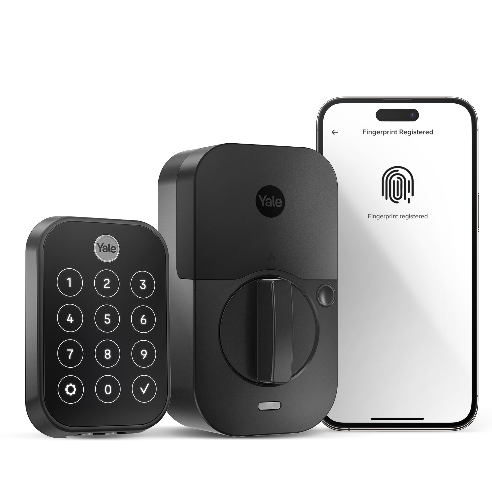 Yale Assure Lock 2 Black Suede Smart Lock Electronic Deadbolt with Wifi Bluetooth Fingerprint Touchscreen Keypad YRD450-F-WF1-BSP Sansujyuku sansujyuku.com