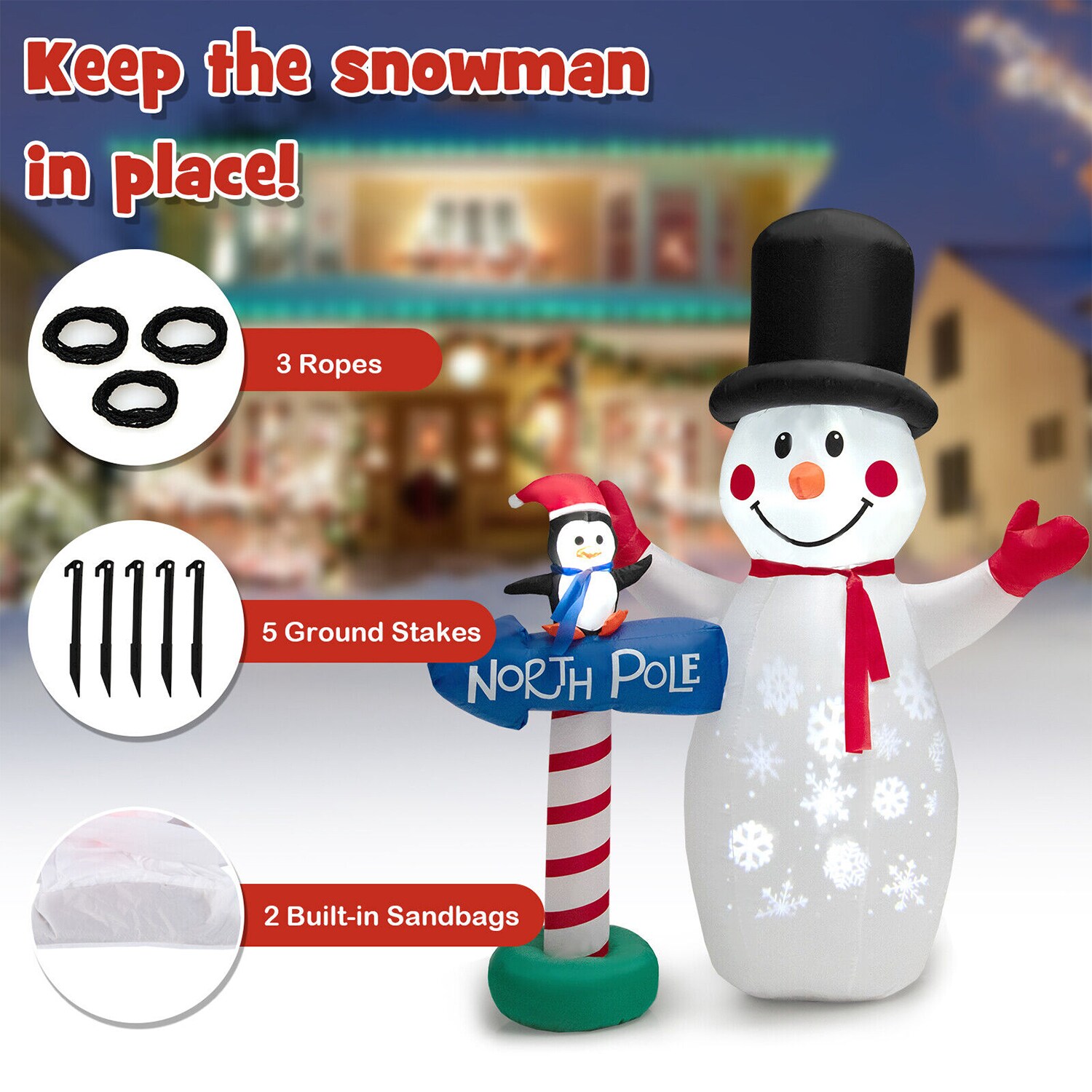 WELLFOR HYJ23985US Christmas-Inflatables - View #3