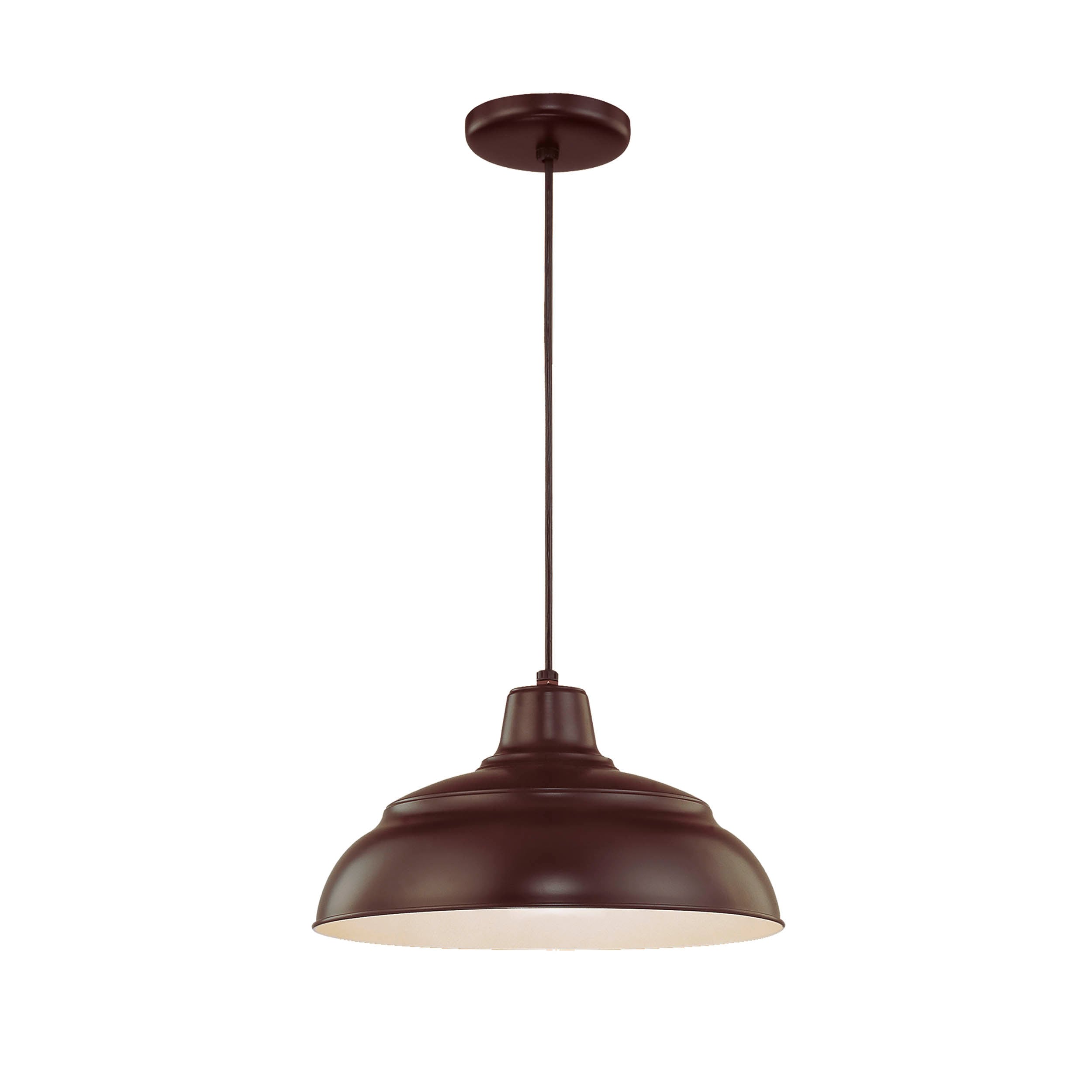 Millennium Lighting Atless 1 -Light Powder Coated Bronze Modern/contemporary Clear glass Rectangle Large Outdoor Hanging Pendant Light