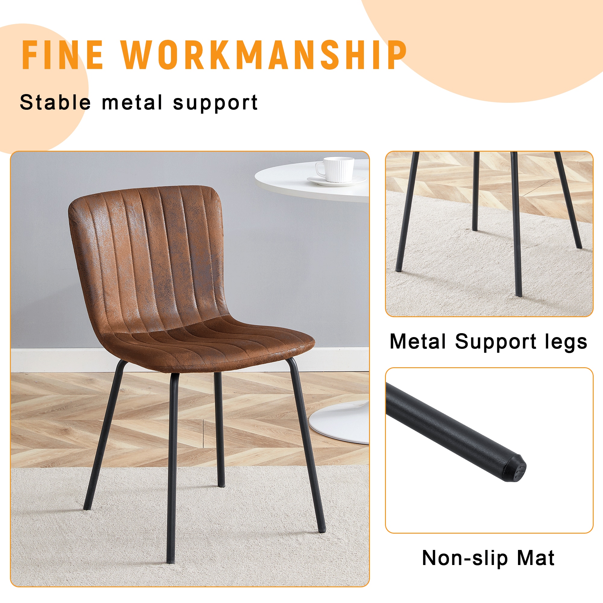 Sumyeg WF-HW66401BN-2-LA Dining-Chairs - View #4