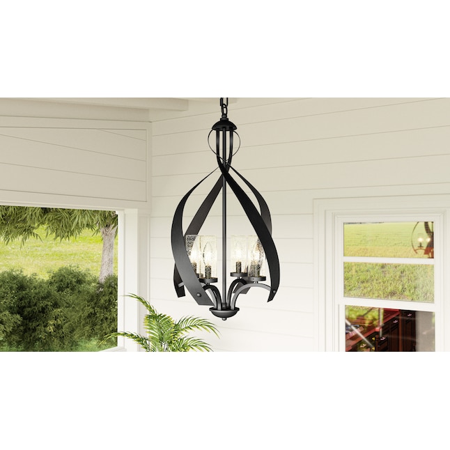 Hanging Glass Lars at Black Light the Quoizel Transitional Geometric Lighting Pendant Outdoor department 4-Light Clear in Pendant