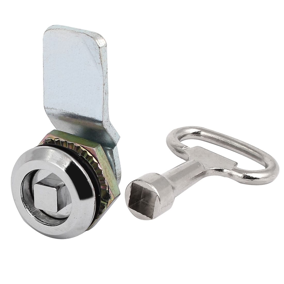Unique Bargains - Cabinet Drawer Metal Safety Guard Square Socket Locking Panel Tubular Cam Lock ...