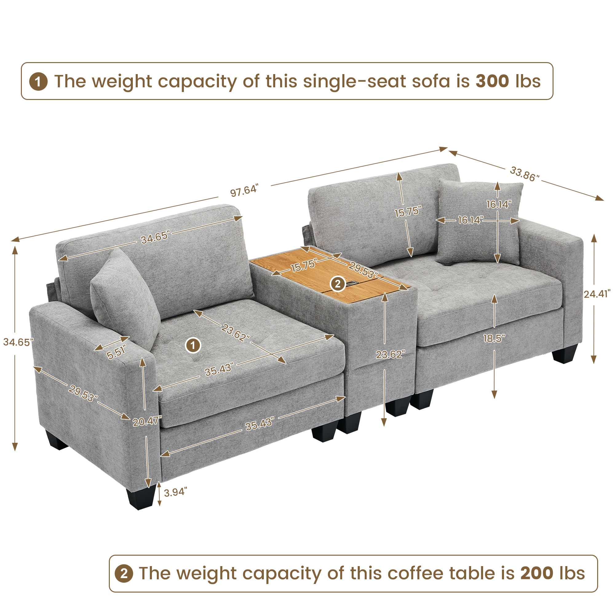 VOUA SAF-HNBYZ-RE Sofas-Loveseats - View #15