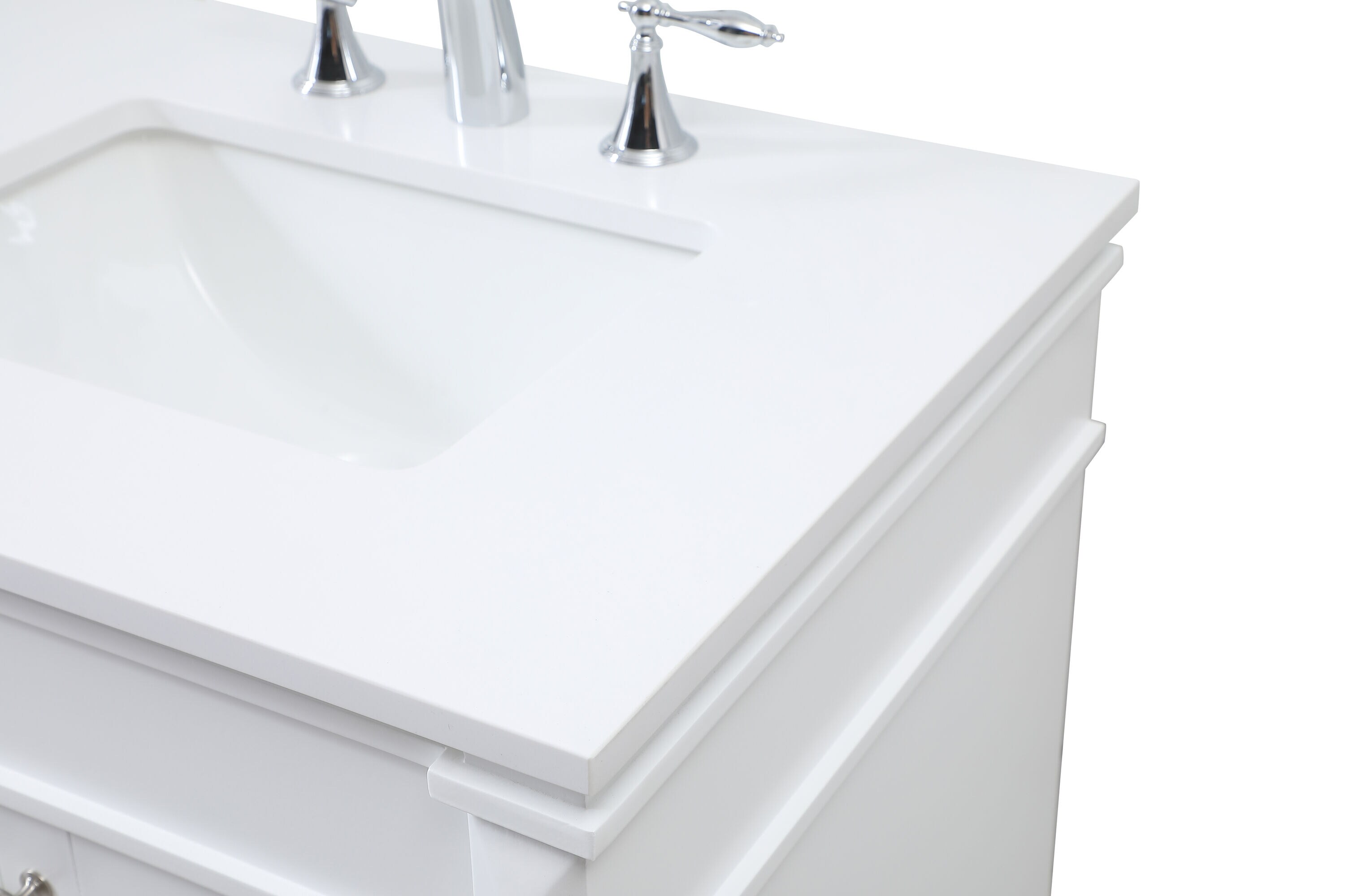 Elegant Decor Home Furnishing 60in White Undermount Double Sink