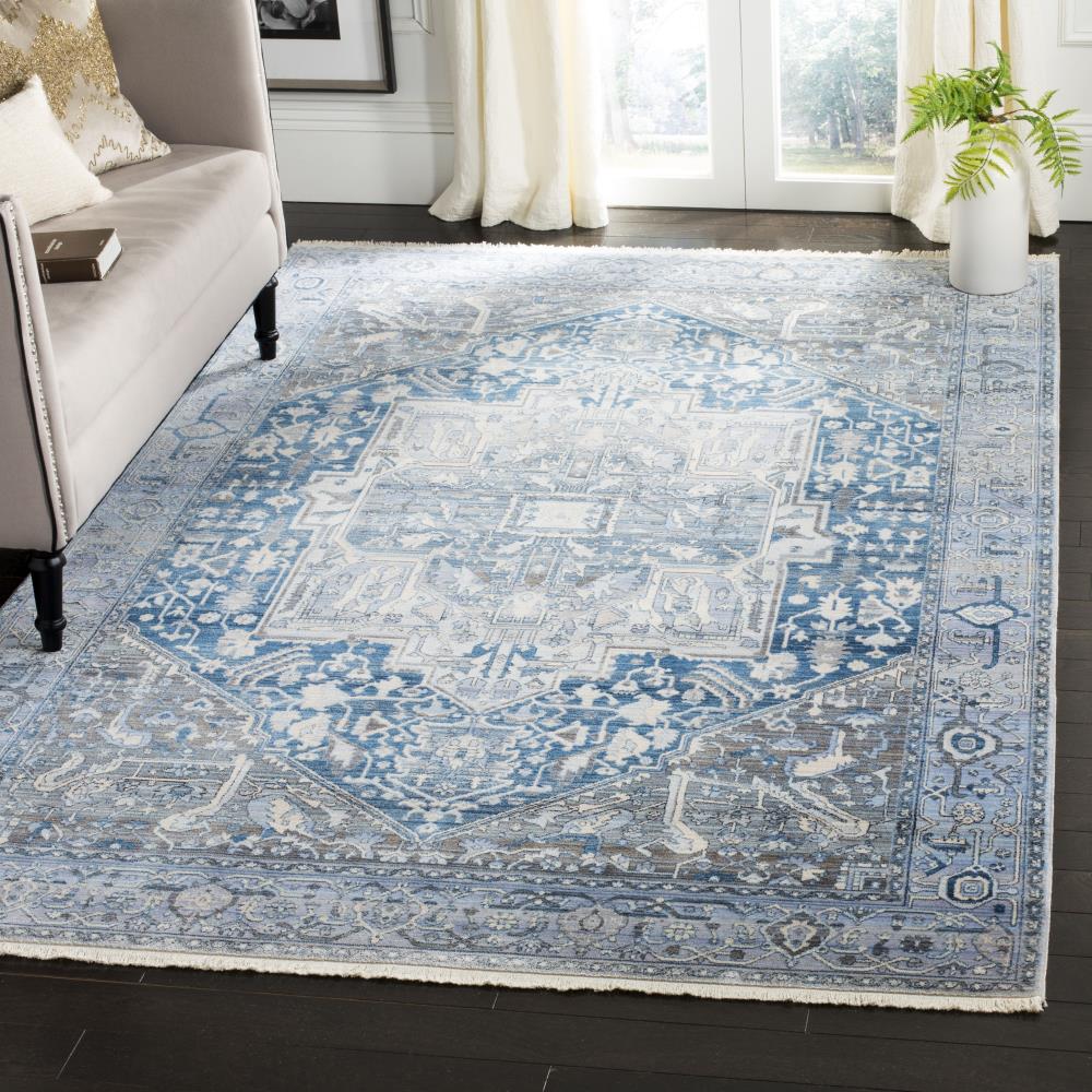 Safavieh Vintage Persian Szermak 5 x 8 Charcoal/Blue Indoor Distressed ...