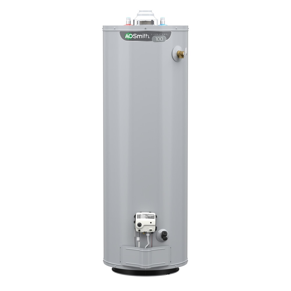 Signature 100 50-Gallon Tall 9-year Limited 40000-BTU Natural Gas Water Heater | - A.O. Smith G9-UT5040NVR