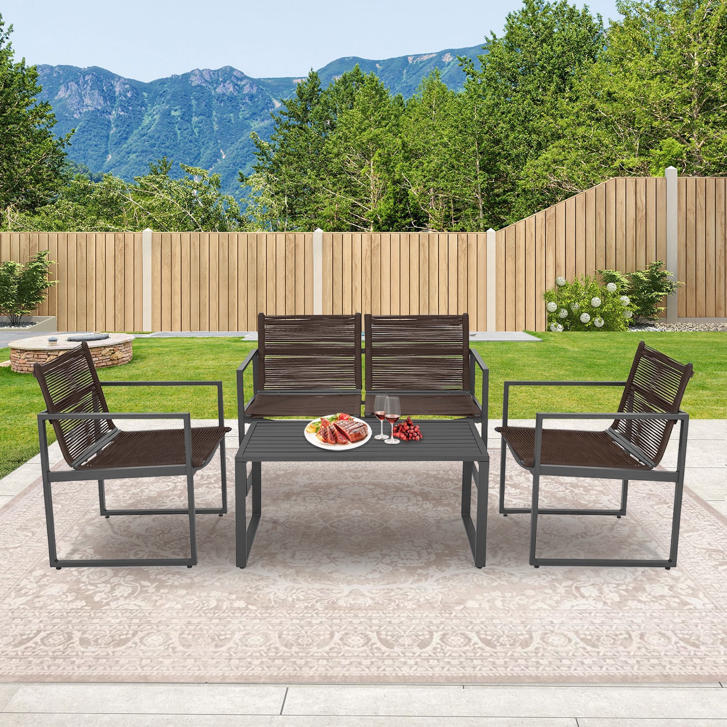WELLFOR OUS64412 Patio-Conversation-Sets - View #3