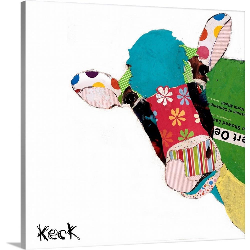 GreatBigCanvas Cow 1 by Michel Keck Canvas Wa 16-in H x 16-in W