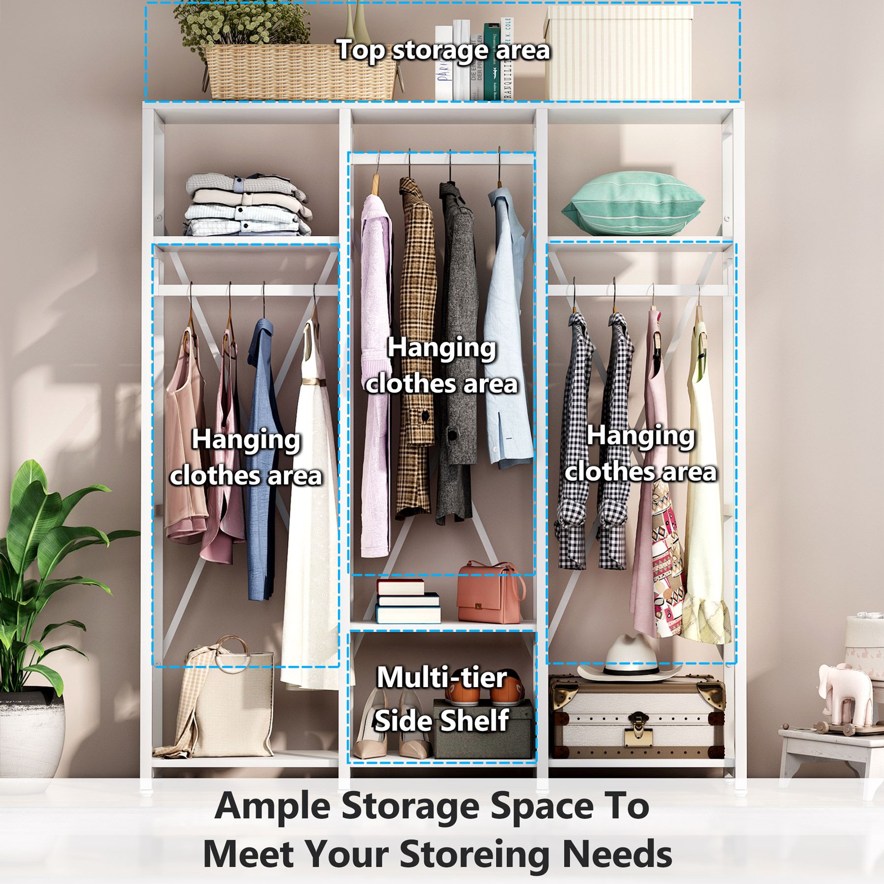 Clothing Storage  Closet Organizers - Hallway, Bedroom — Tribesigns