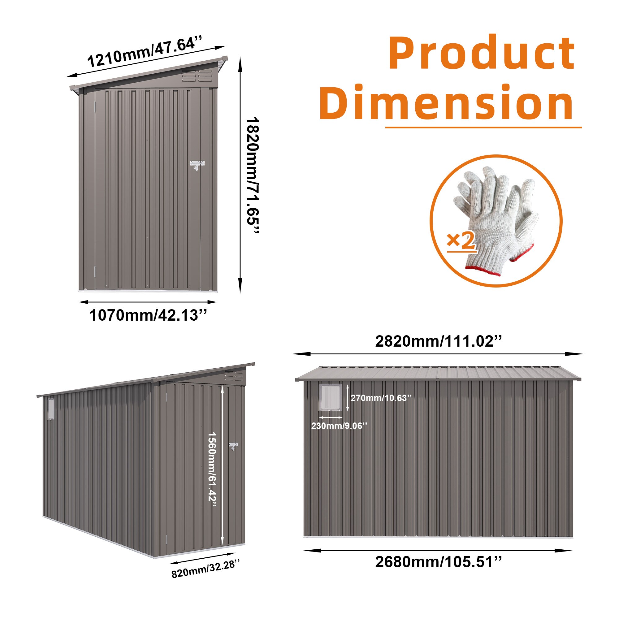 LUXEYARD DS-M-BAC03981 Metal-Storage-Buildings-Sheds - View #9