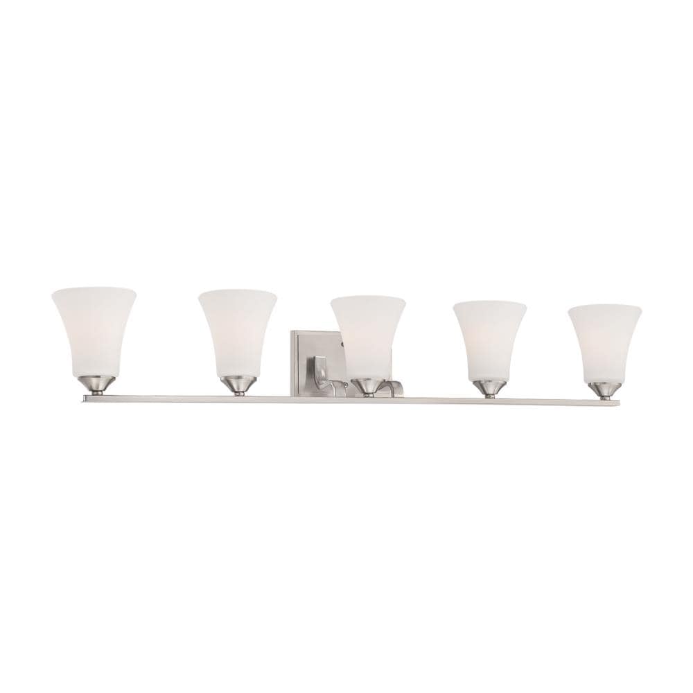 Thomas Lighting TV0022217 Treme 41-in 5 -Light Brushed Steel Transitional Vanity light