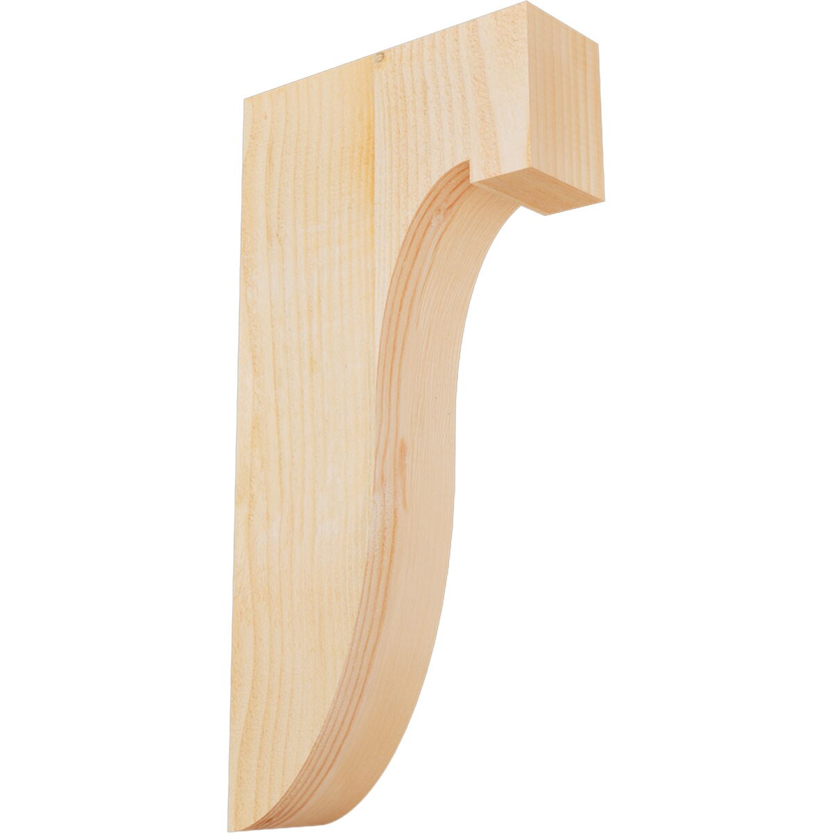 Ekena Millwork COR04X12X24DEL00RDF 4-in x 12-in x 24-in Del Monte Unfinished Douglas Fir Wood Paintable/Stainable Corbel