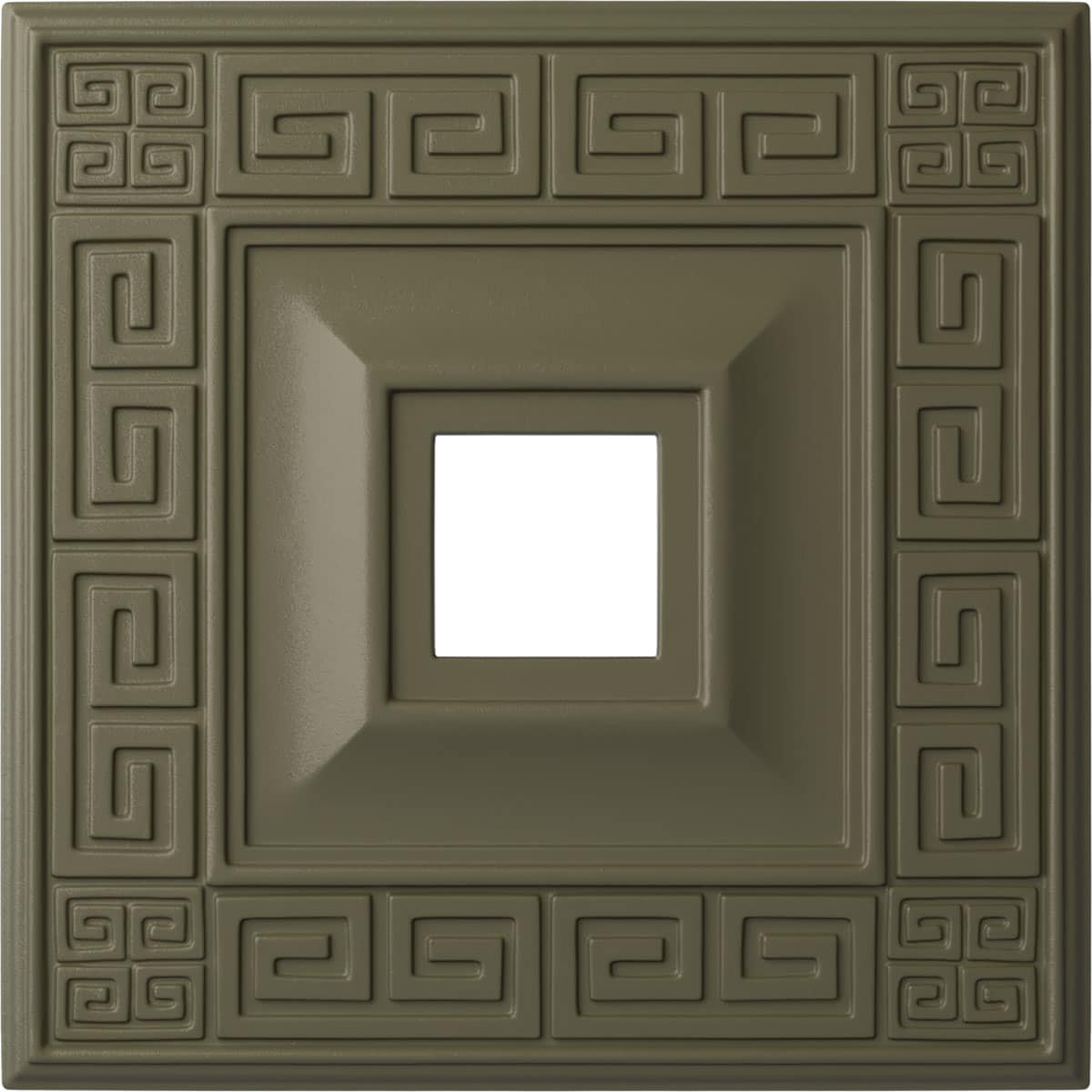 Ekena Millwork CM18ERSSF Eris 18-in W x 18-in L Painted Spartan Stone Polyurethane Whole Ceiling Medallion