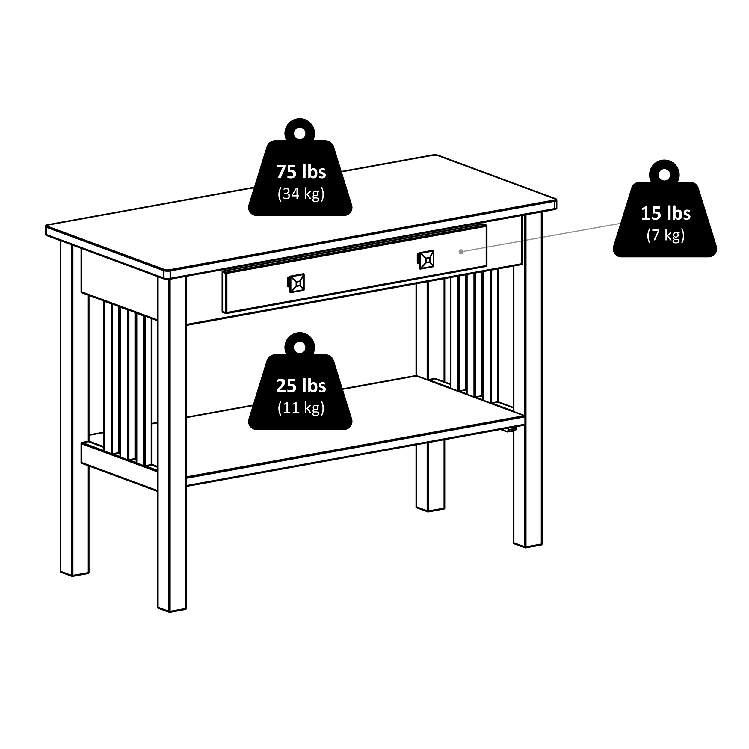 Winsome Wood 16033 Console-Sofa-Tables - View #11