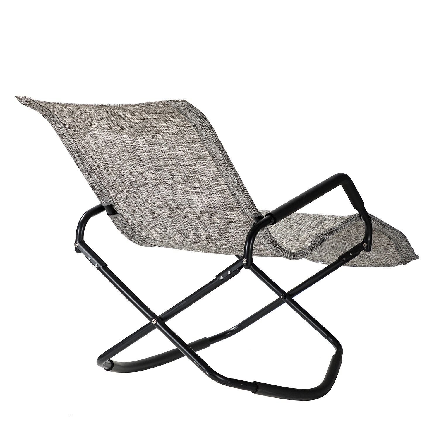 Clihome Patio Chair Aluminum Frame Recliner Chair With Gray Tesilin 