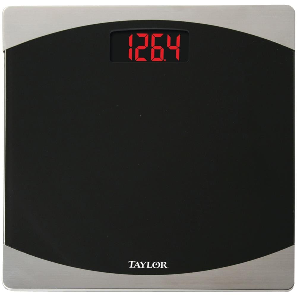 Taylor 400-lb Digital Black Bathroom Scale in the Bathroom Scales  department at