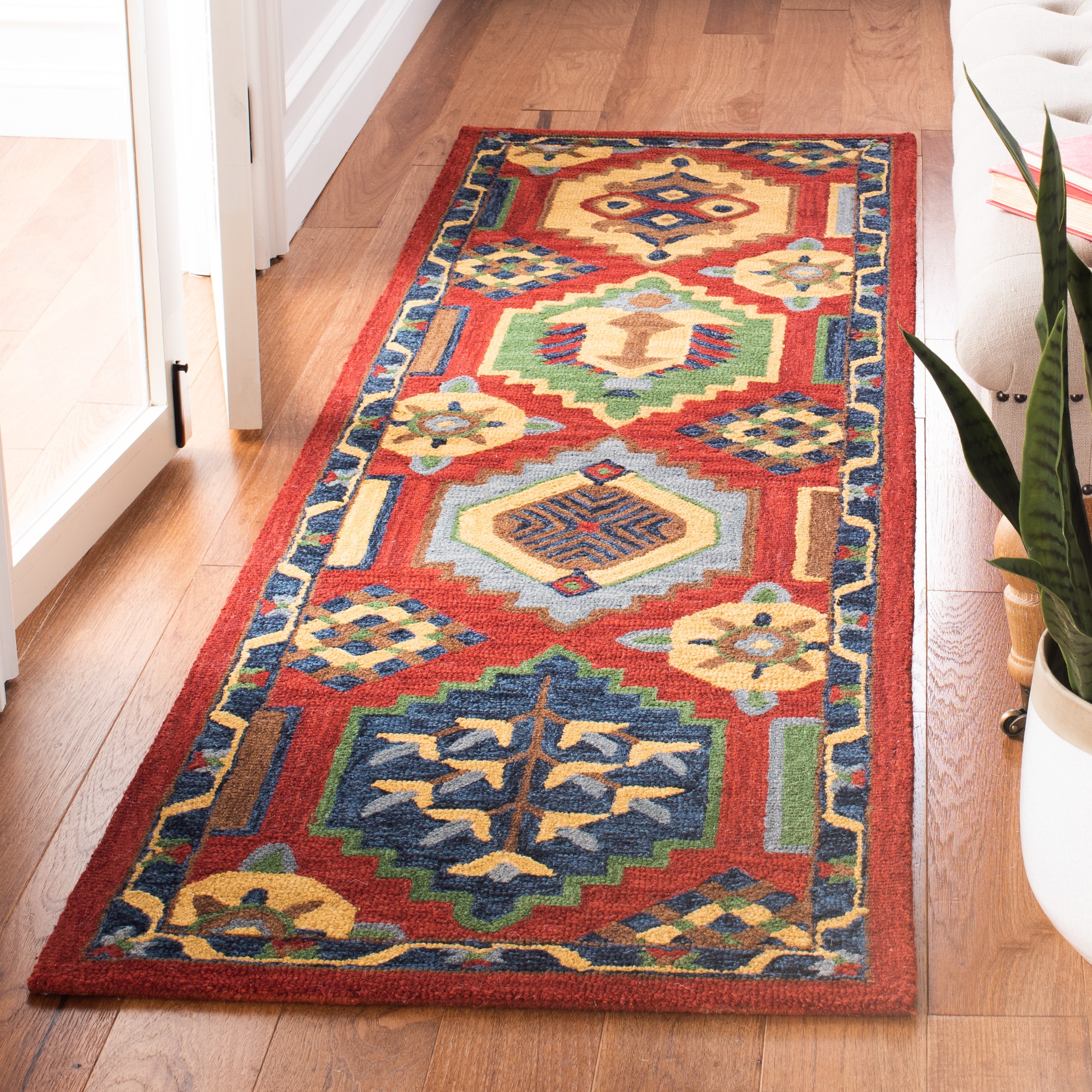  Heritage 352 Red/Gold Traditional 2ft-3in x 8ft Runner Rug