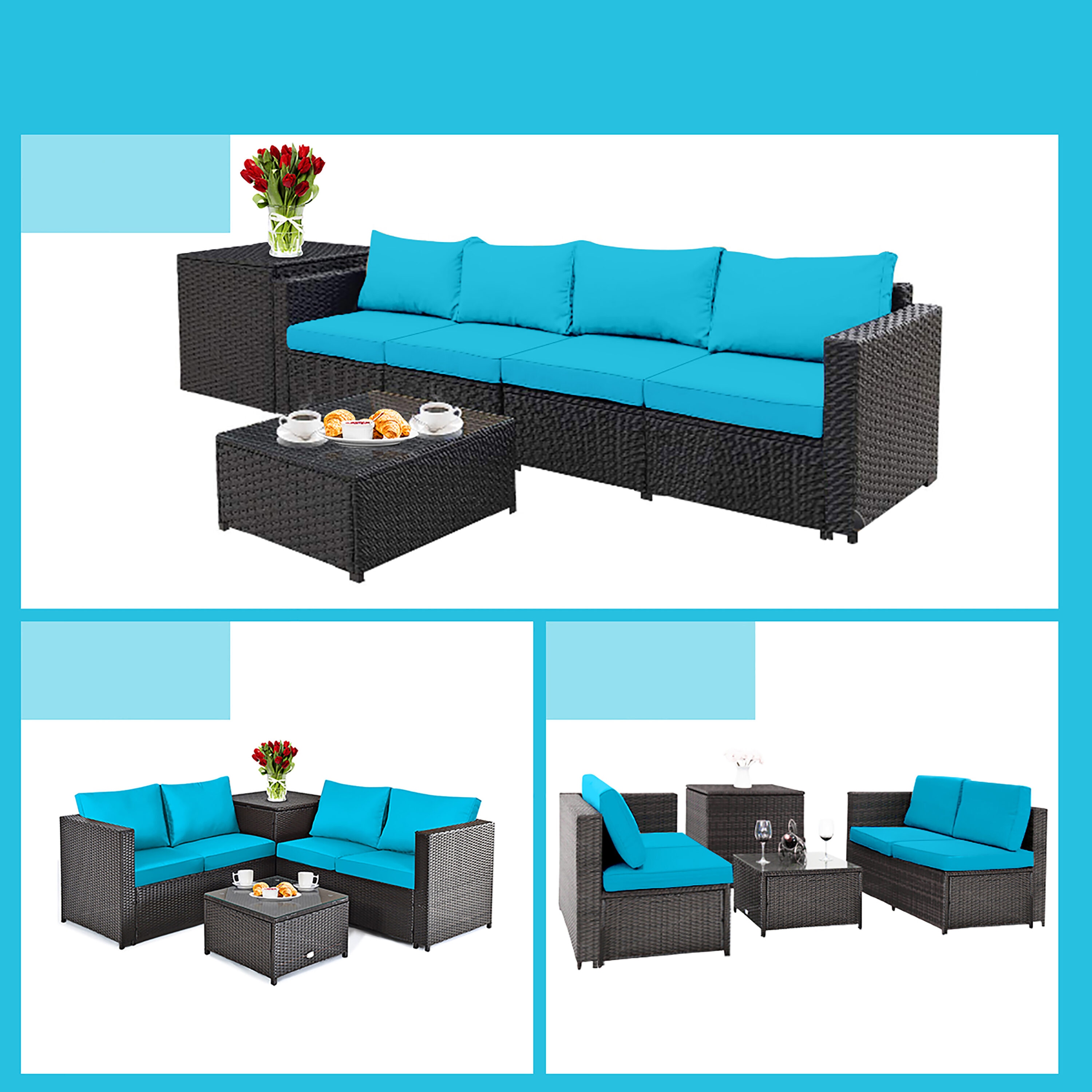 Costway HW66714TU+ Patio-Conversation-Sets - View #5