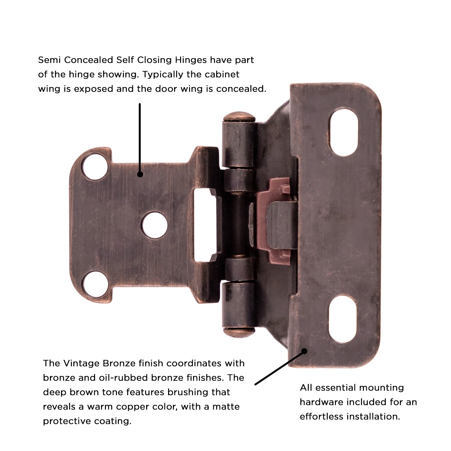 Hickory Hardware P2710F-VB Cabinet-Hinges - View #3