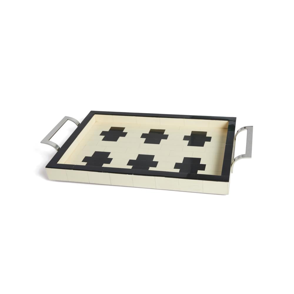 GO Home 18686 Black Stainless Steel Tray with Sickle-Plated Finish - Commercial and Residential Use