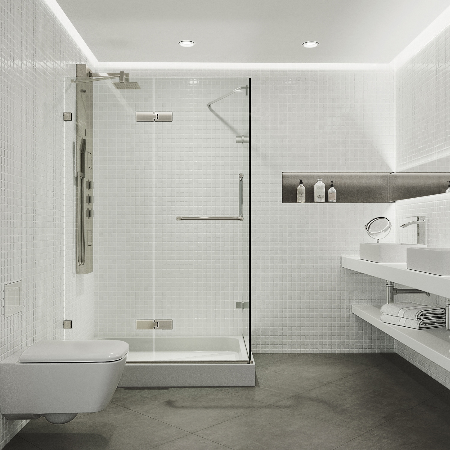VIGO VG6011BNCL48WL Alcove-Shower-Kit - View #4