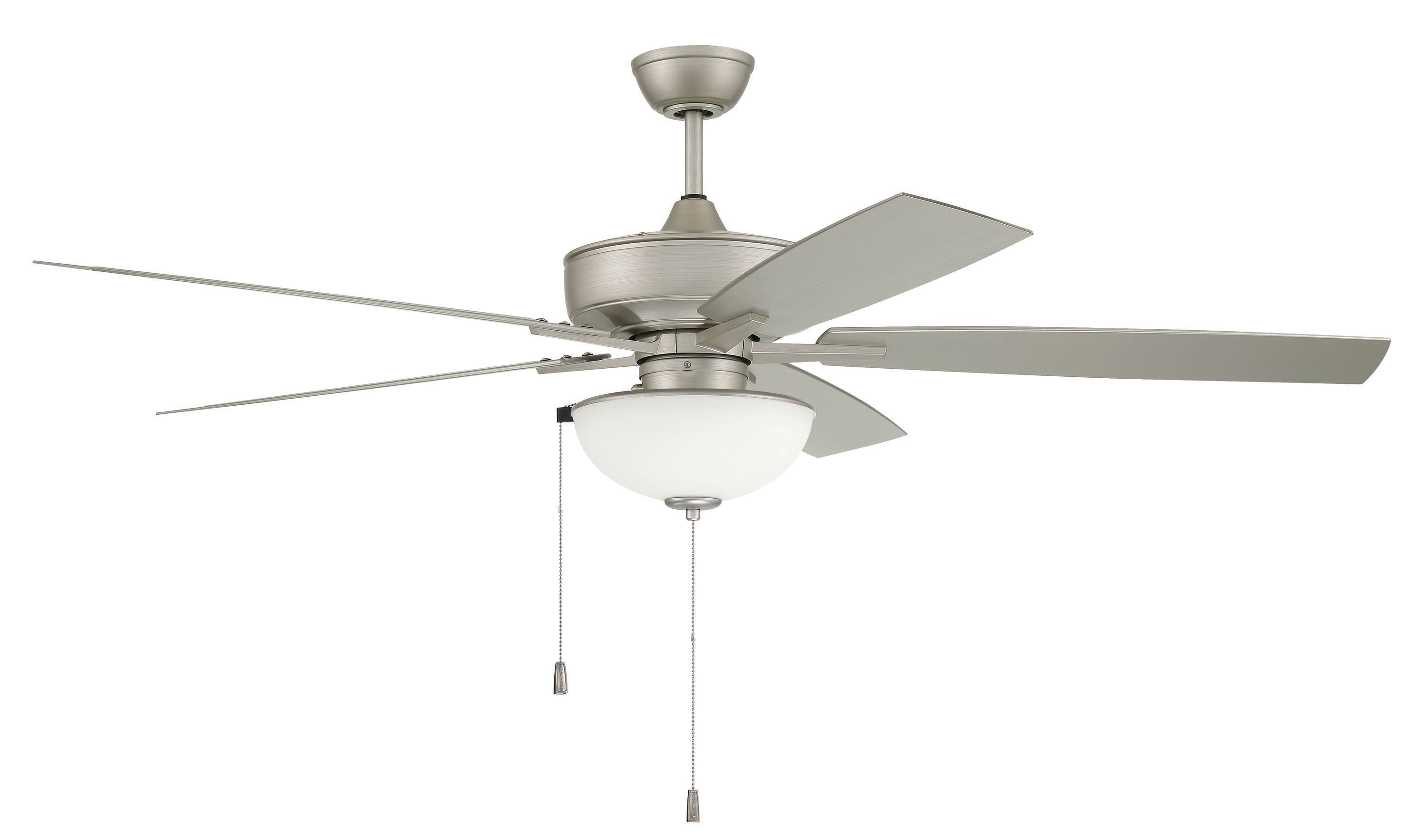 Craftmade OS211PN5 Outdoor Super Pro 60-in Outdoor Painted Nickel with Painted Nickel Blades Ceiling Fan With Light ( 5 -Blade )