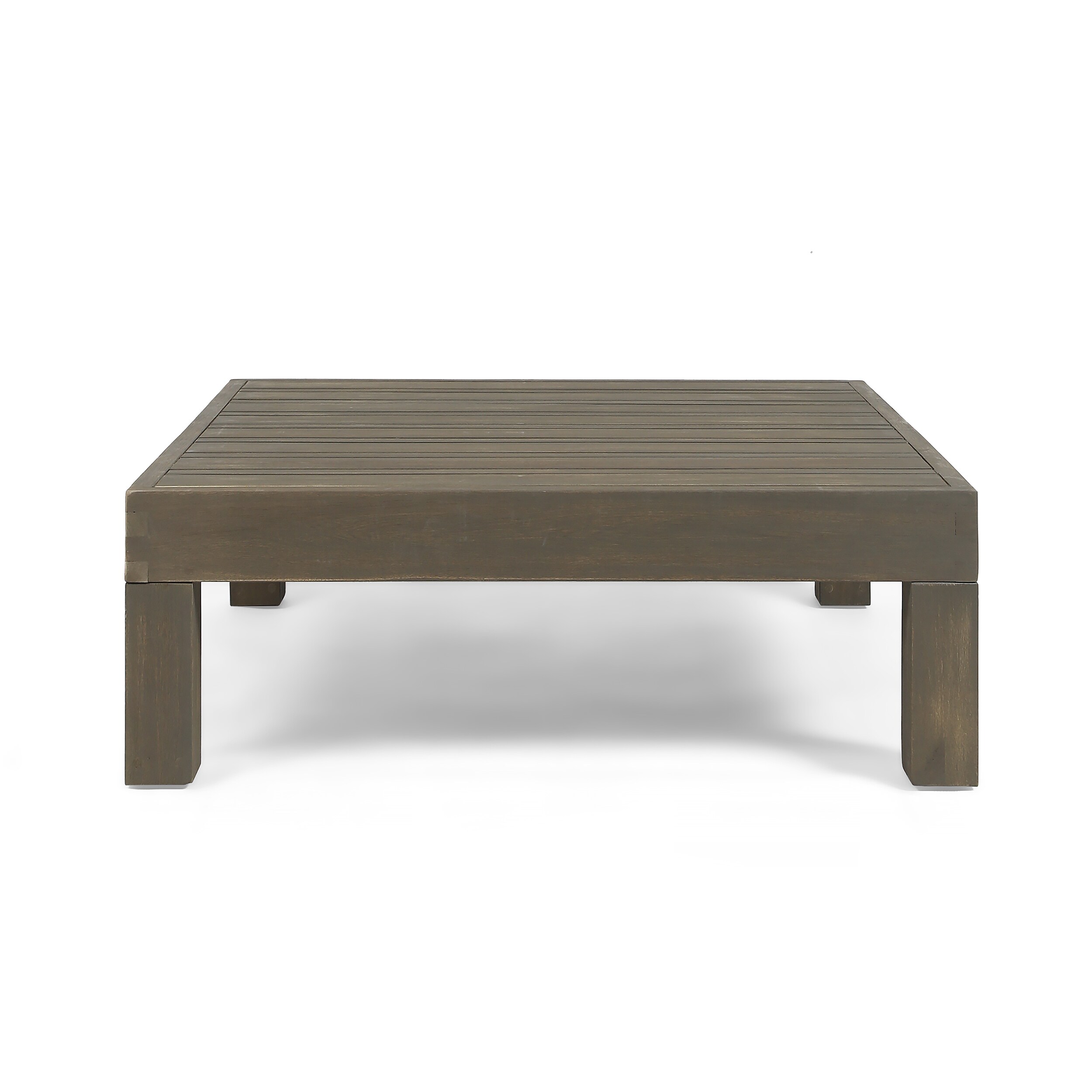 Brava 5-Person Dark Gray Acacia Wood Patio Sectional Set