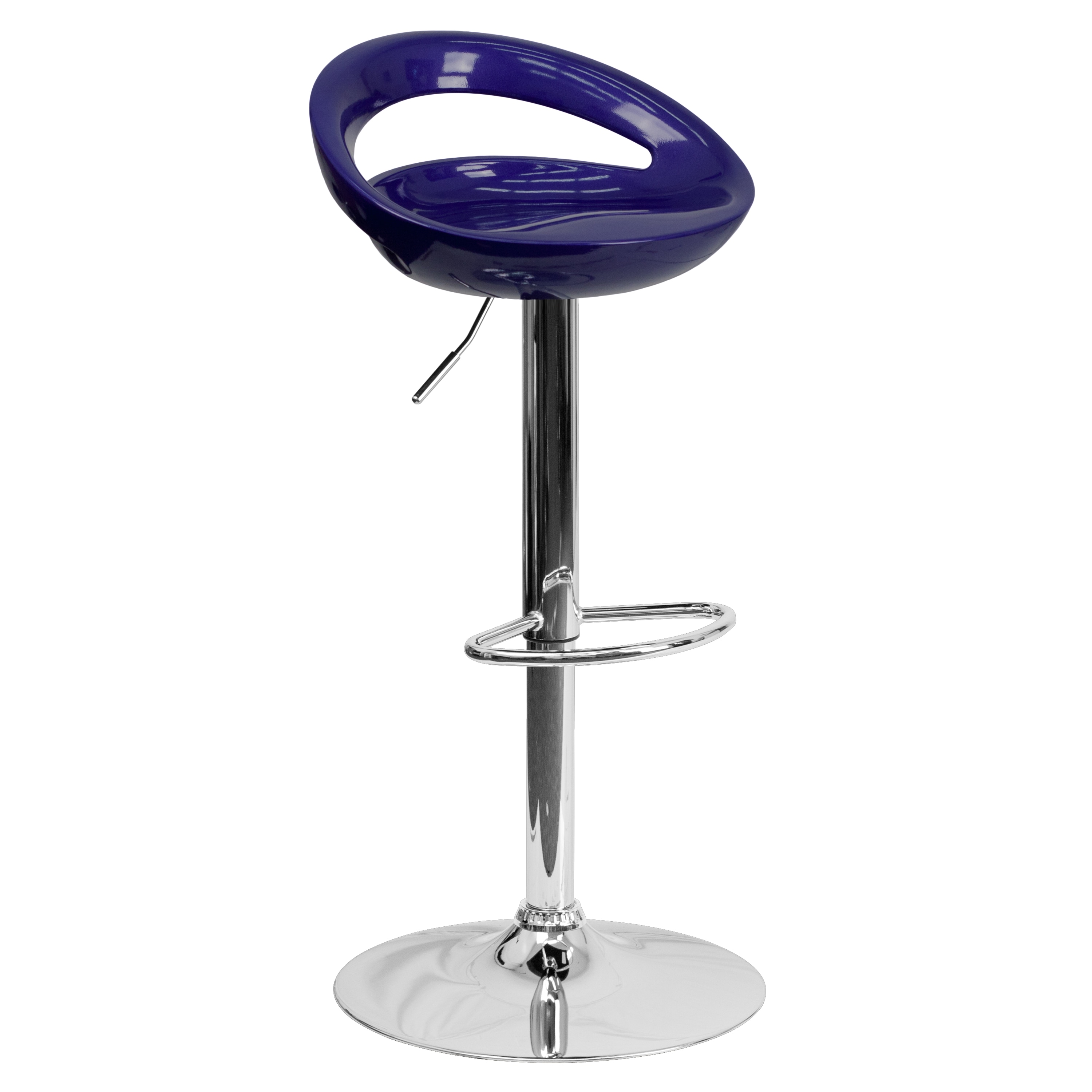 Flash Furniture 847254066679 Blue 24.0-in H Adjustable Counter height Swivel Metal Bar Stool