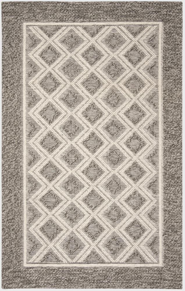 Safavieh VRM212C-5 Vermont Stratton 5 x 8 (ft) Wool Gray/Ivory Rectangular Indoor Trellis Area rug