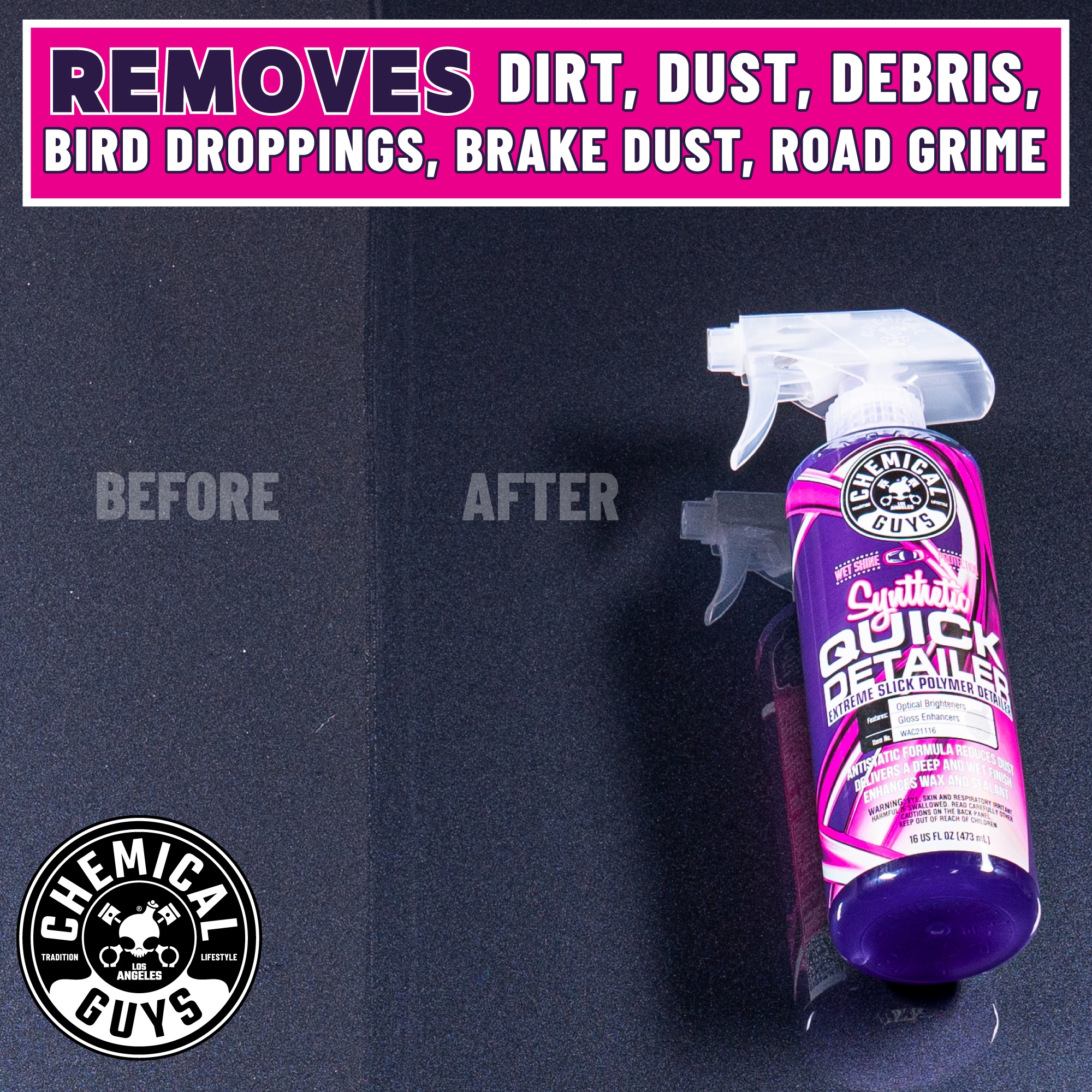 Chemical Guys 16-fl oz Car Exterior Wax - Spray Form, Streak-Free, Safe for  All Finishes - Enhance Shine and Repel Dust in the Car Exterior Cleaners  department at