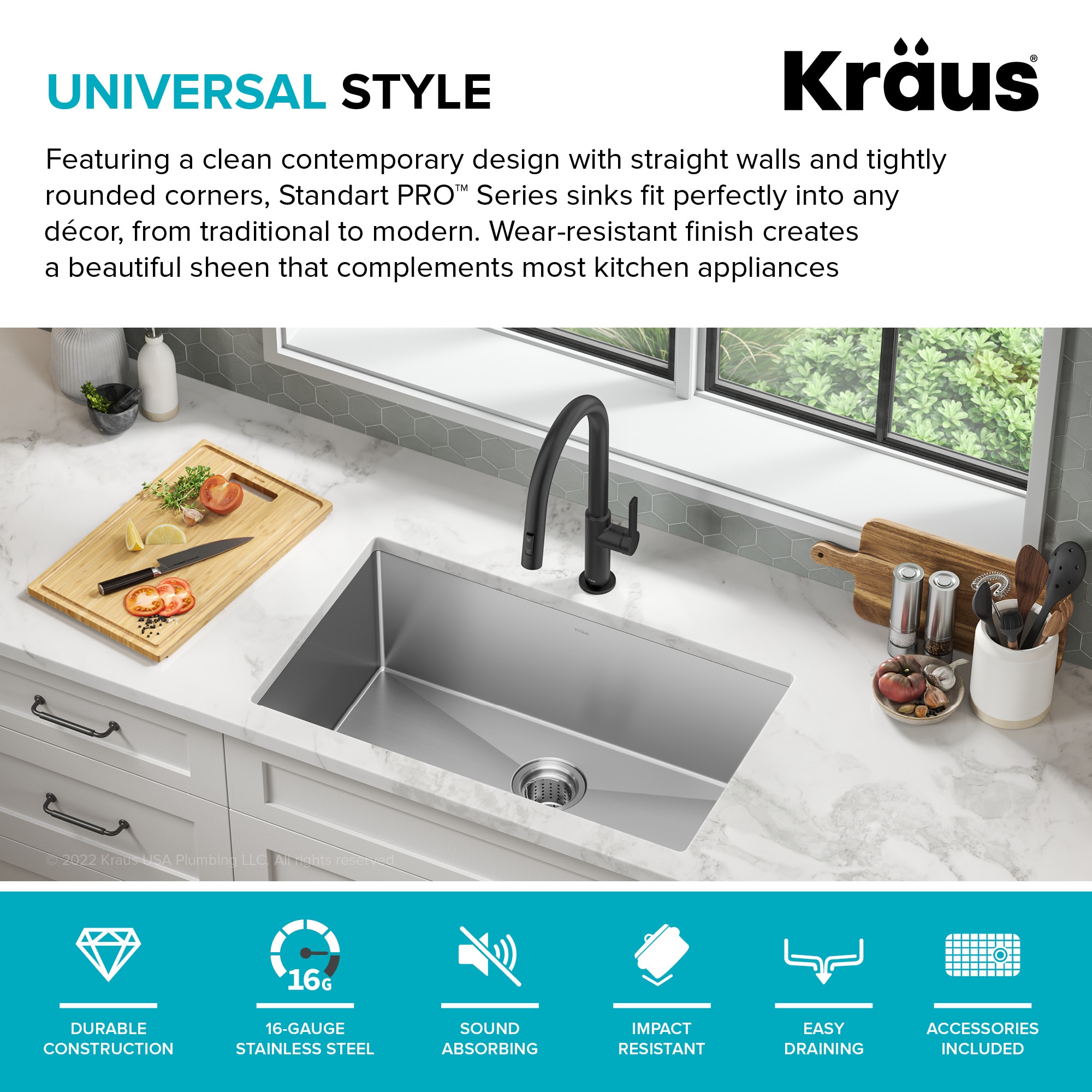 Kraus Handmade Undermount 30-in x 18-in Stainless Steel Single Bowl Kitchen  Sink in the Kitchen Sinks department at