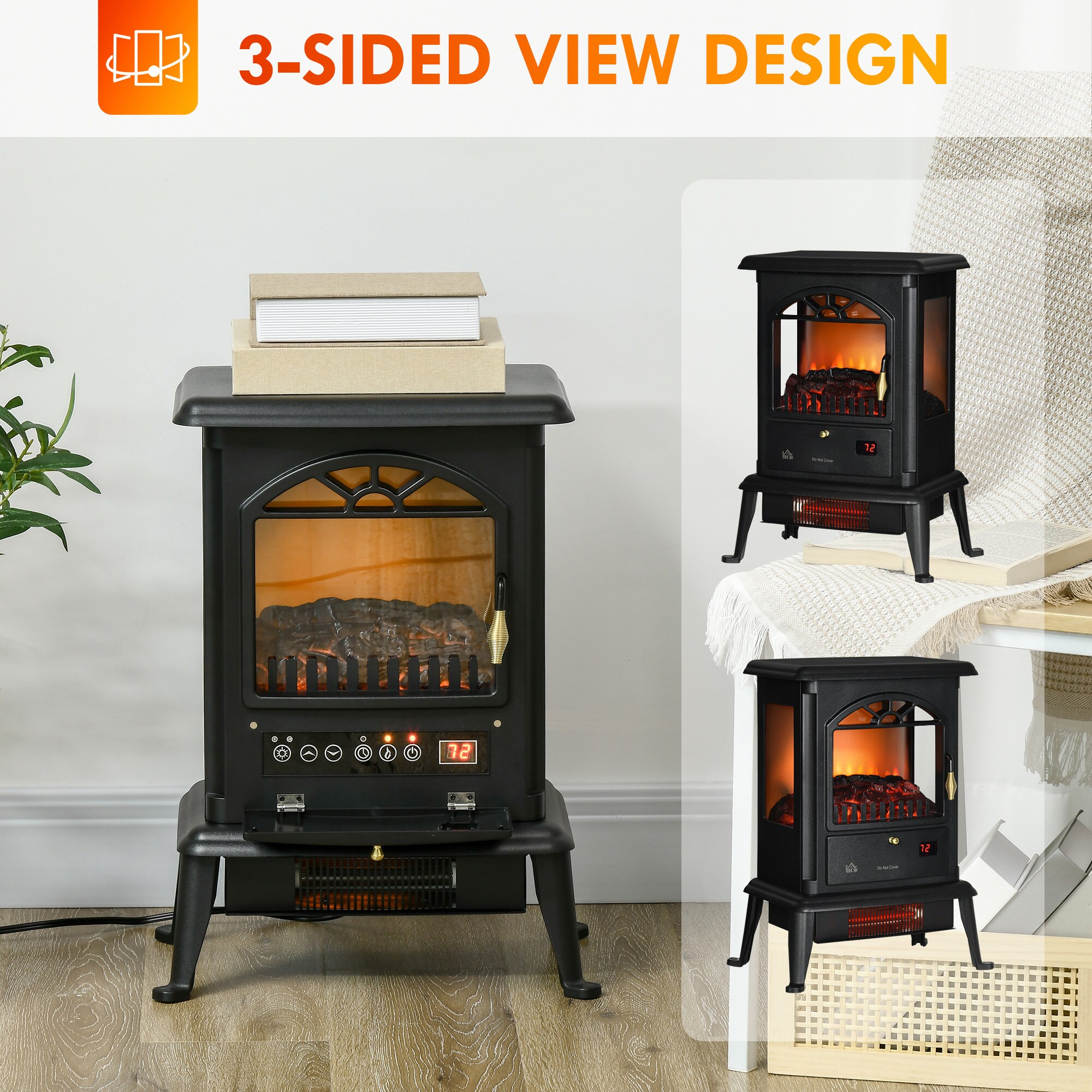 SINOFURN SYE740023BK Electric-Fireplaces - View #4