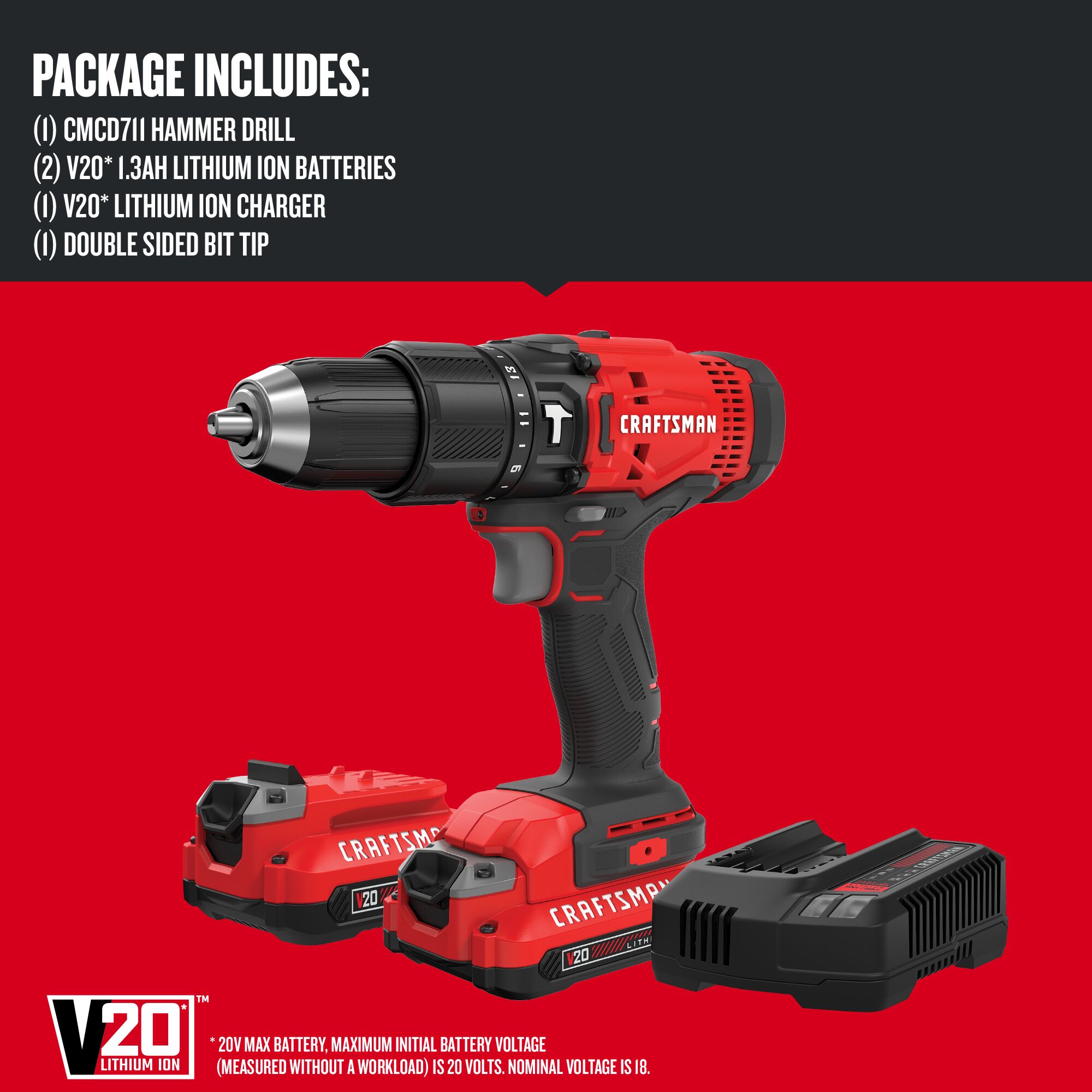 CRAFTSMAN CMCD711C2 Cordless-Hammer-Drills - View #2