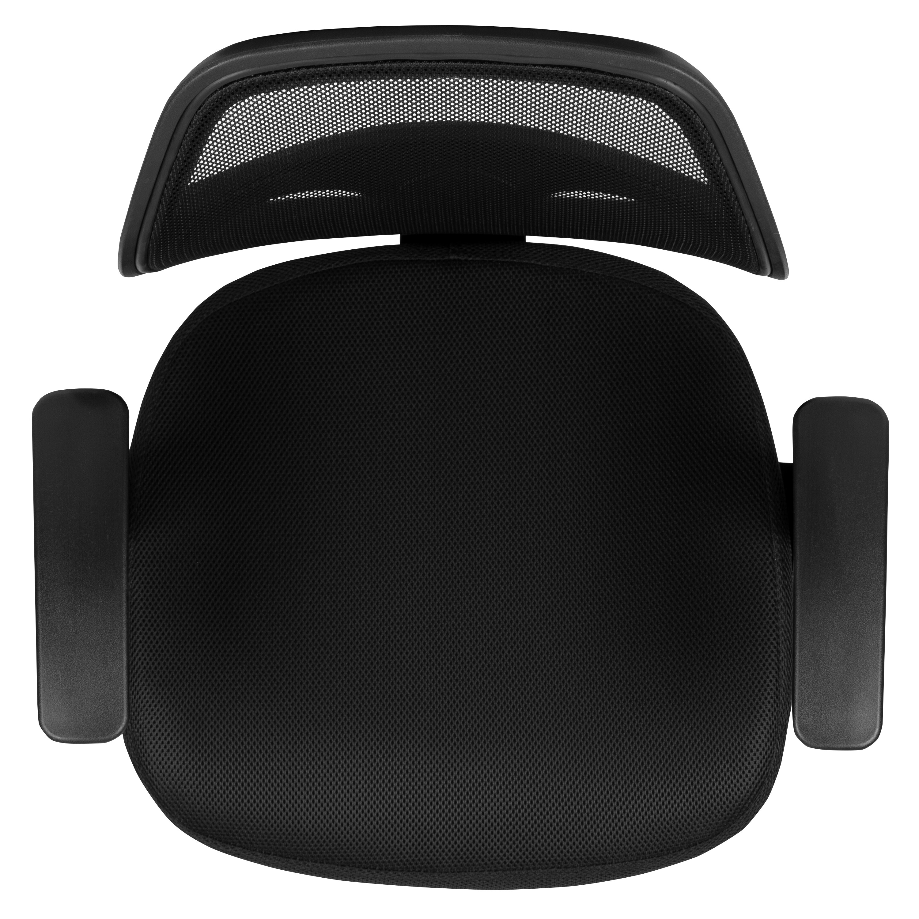 ErgoComfort Swivel Mid-Back Mesh Task Chair with Fixed Arms, Black
