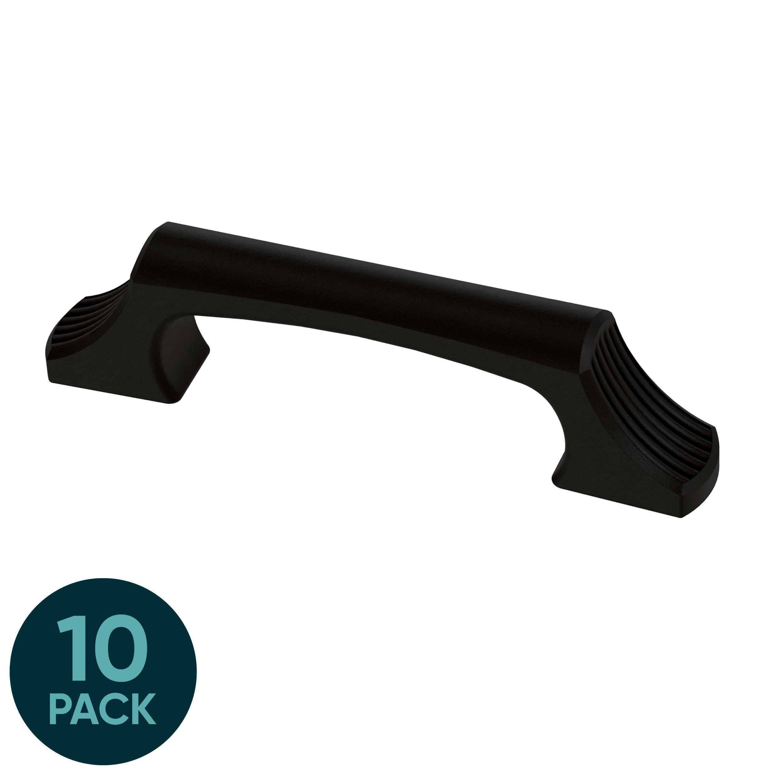 Origin 21 P46021W-FB-K1 Sorley 3-in , 76mm Center to Center Matte Black Arch Handle 10 -Pack
