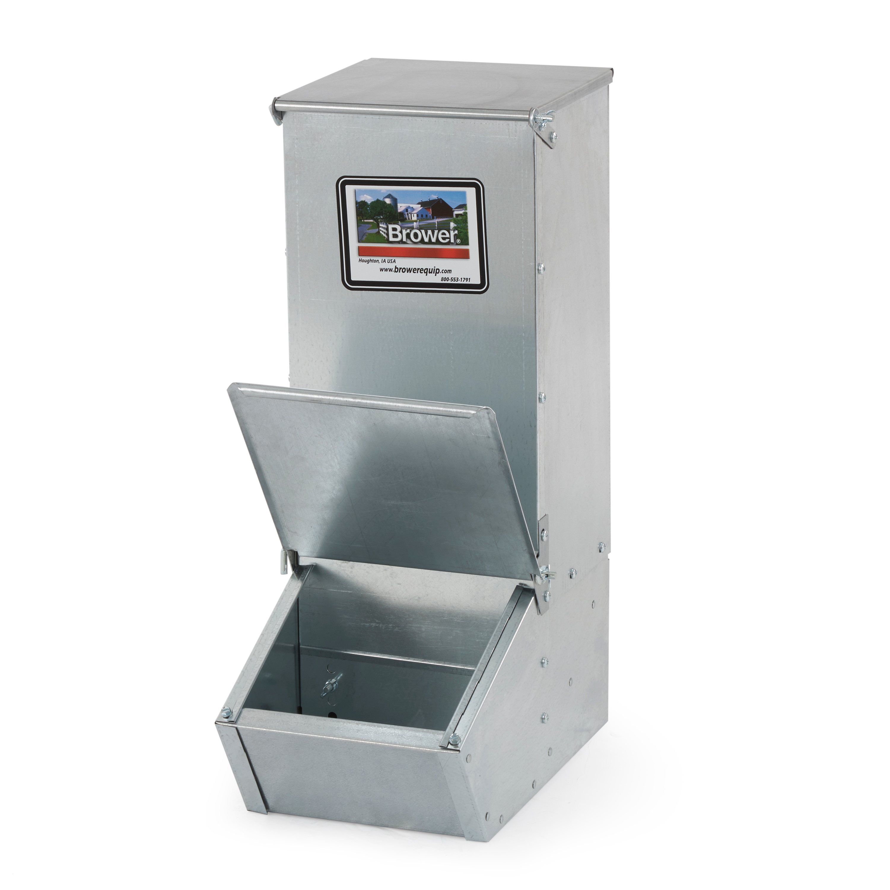 Brower  11H Single Door Hog Feeder for Supplemental Feeding 1.5 Bushels or 50 Lb