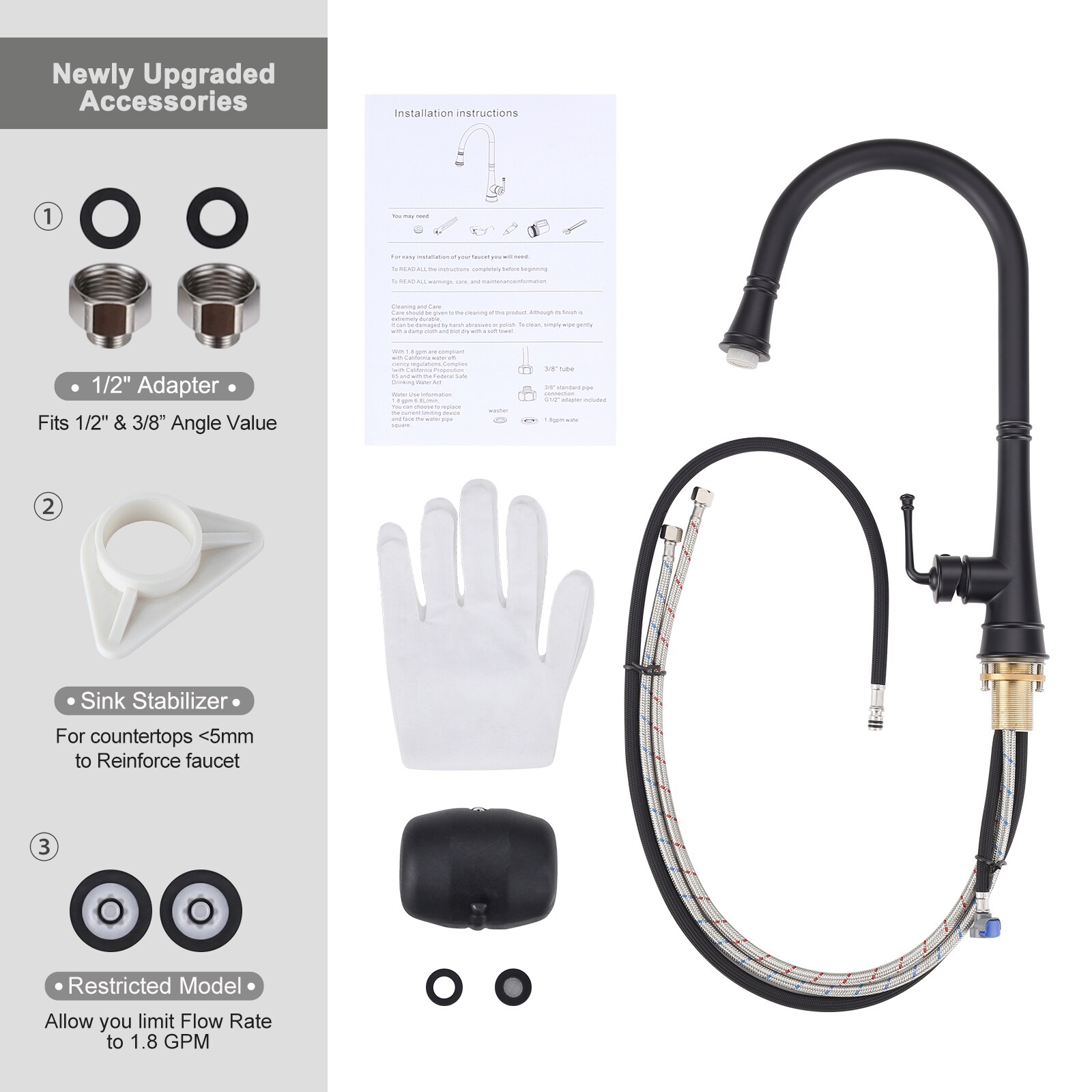 WOWOW KB122001B-LW Kitchen-Faucets - View #9