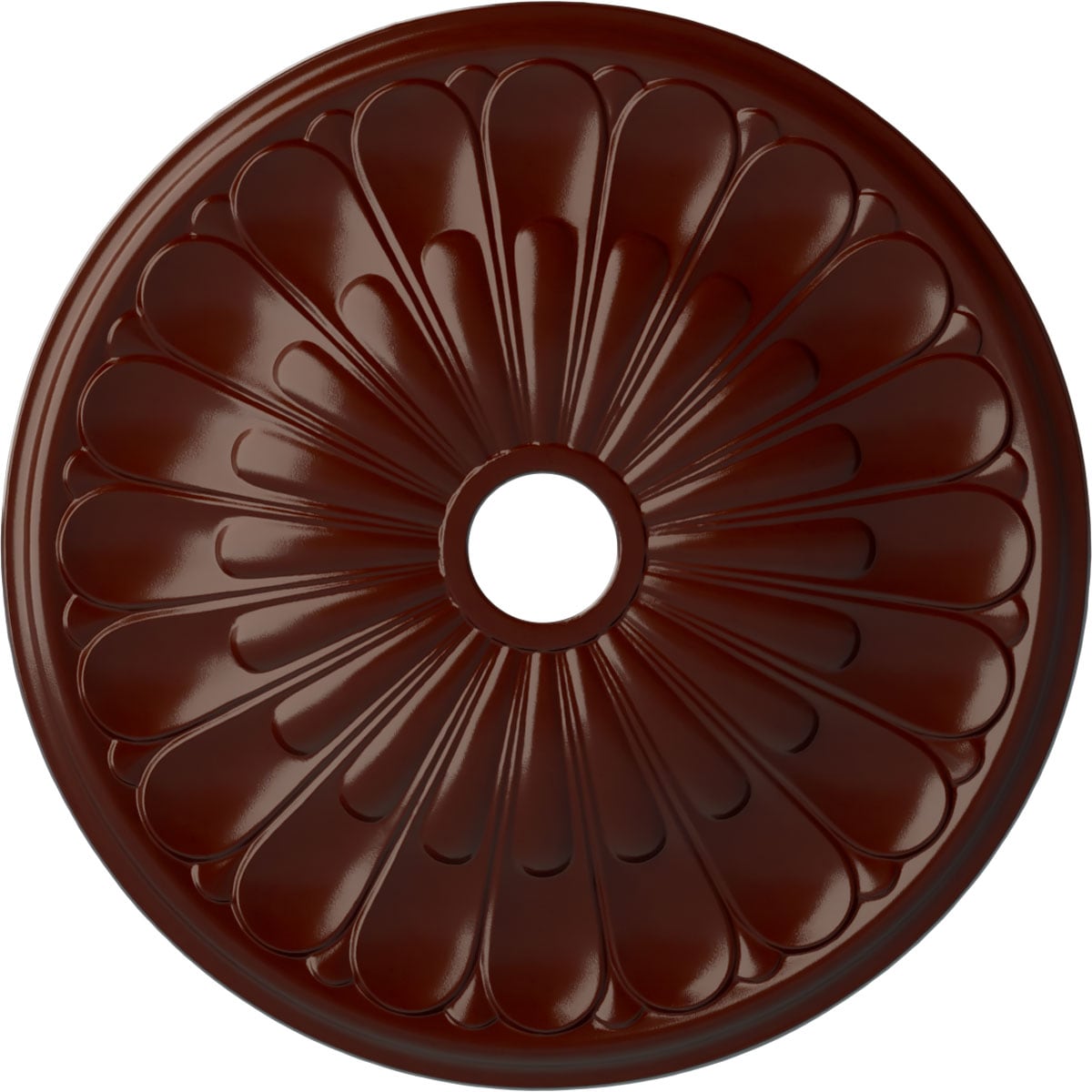 Ekena Millwork CM26ELBMF Elsinore 26.75-in W x 26.75-in L Painted Brushed Mahogany Polyurethane Whole Ceiling Medallion