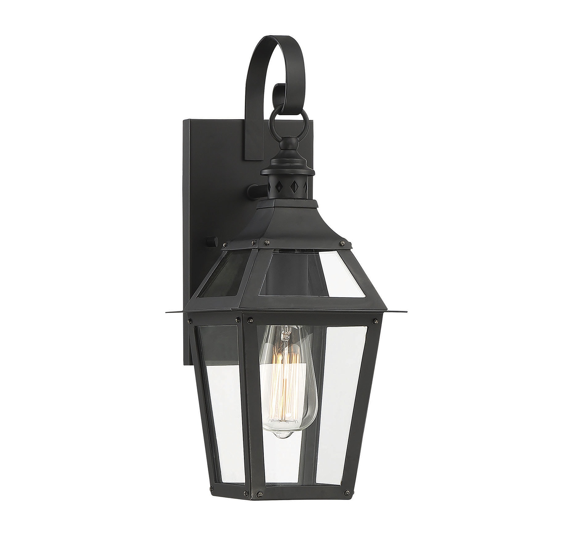 Savoy House 5-720-153 Jackson 1 -Light 17.5-in H Multiple finishes Black Hardwired Outdoor Wall Light