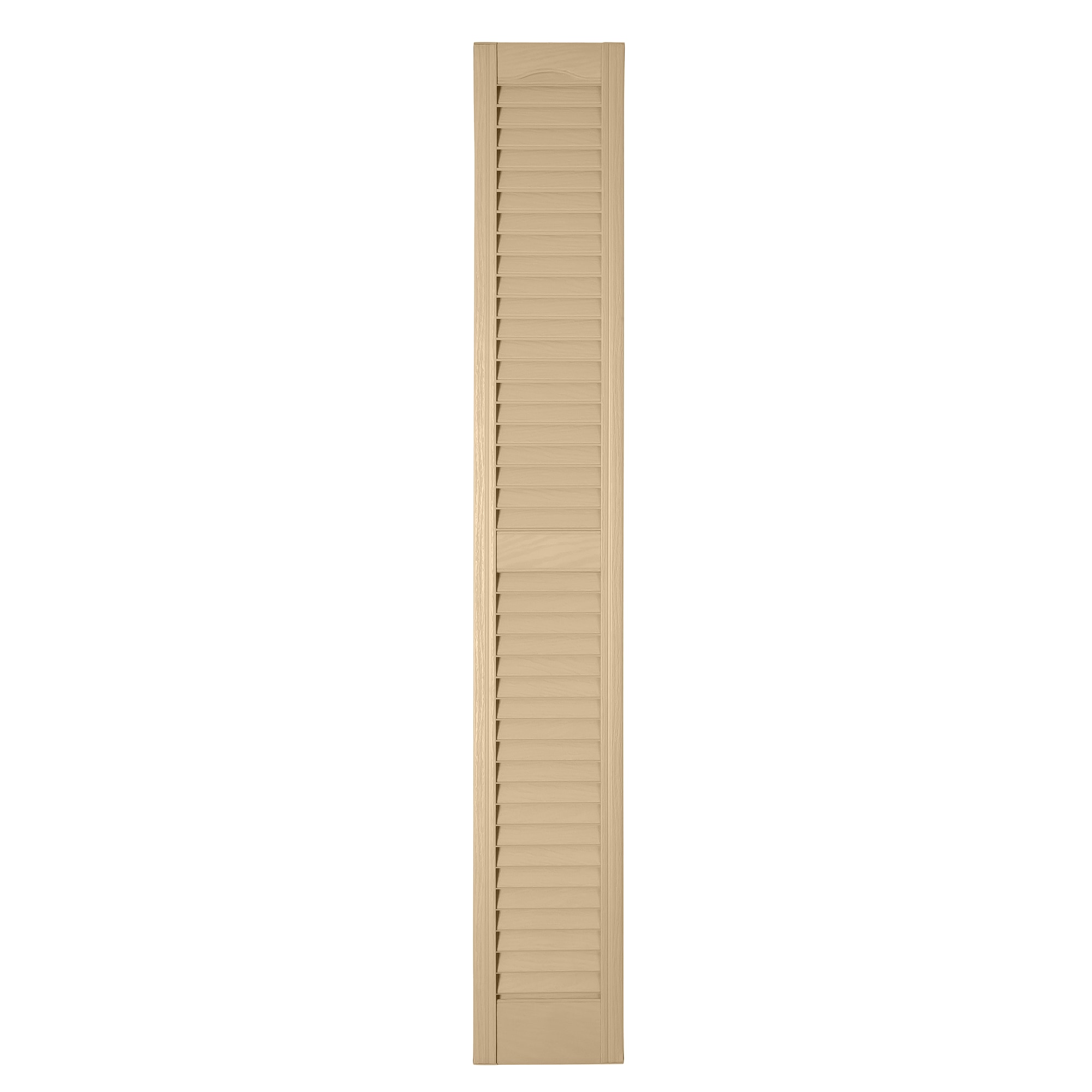 RELIABILT LVRCT0733011 7-in W x 33-in H Sandalwood Louvered Polypropylene Exterior Shutters ( 2 -Pack )