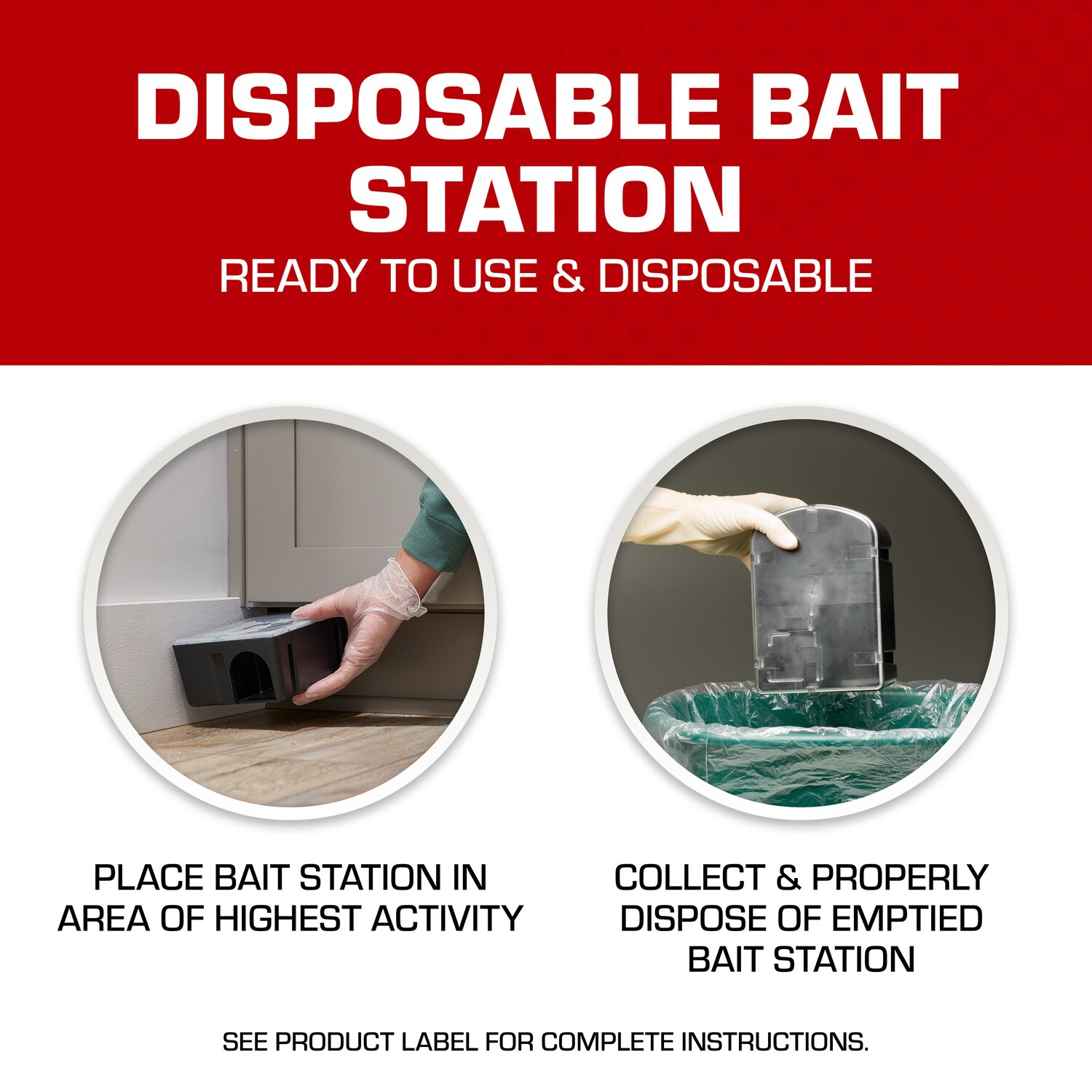 Exterminator's Choice - Bait Station - Includes 12 Small Bait Station and  One Key - Heavy Duty Bait Box for Mice and Other Pests - Durable and