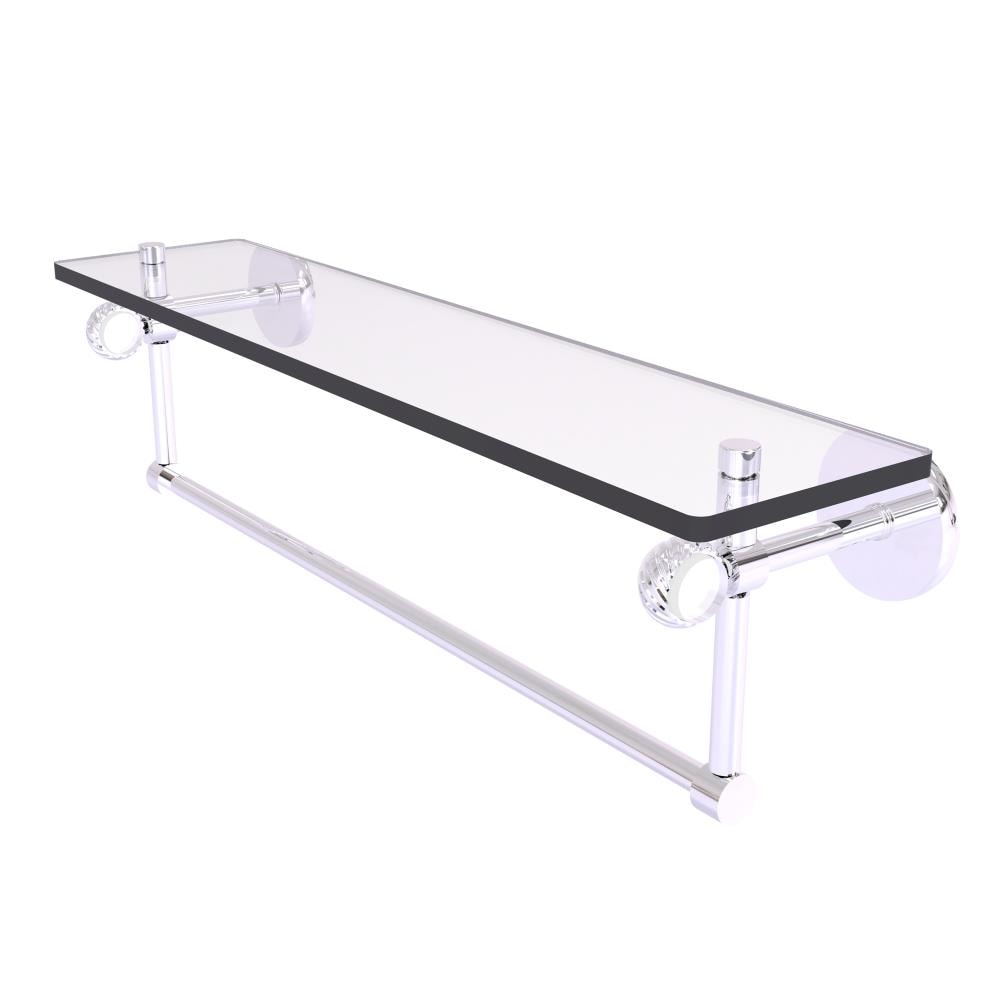 Allied Brass CV-1TBT-22-PC Clearview Polished Chrome Wall mount Bathroom Shelf ( 22-in x 6.2-in x 5-in )