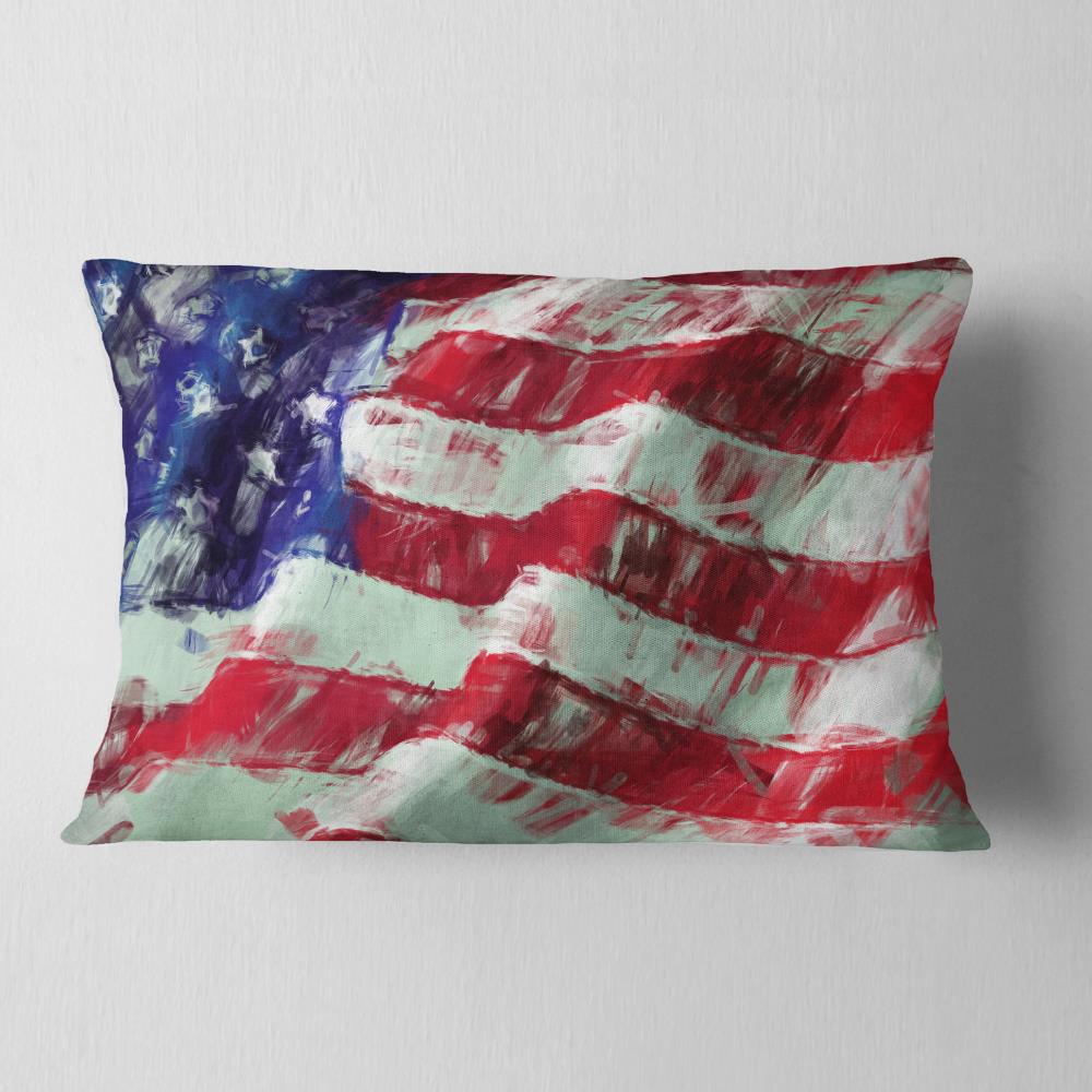 Designart CU6179-12-20 12-in x 20-in Red Indoor Decorative Pillow