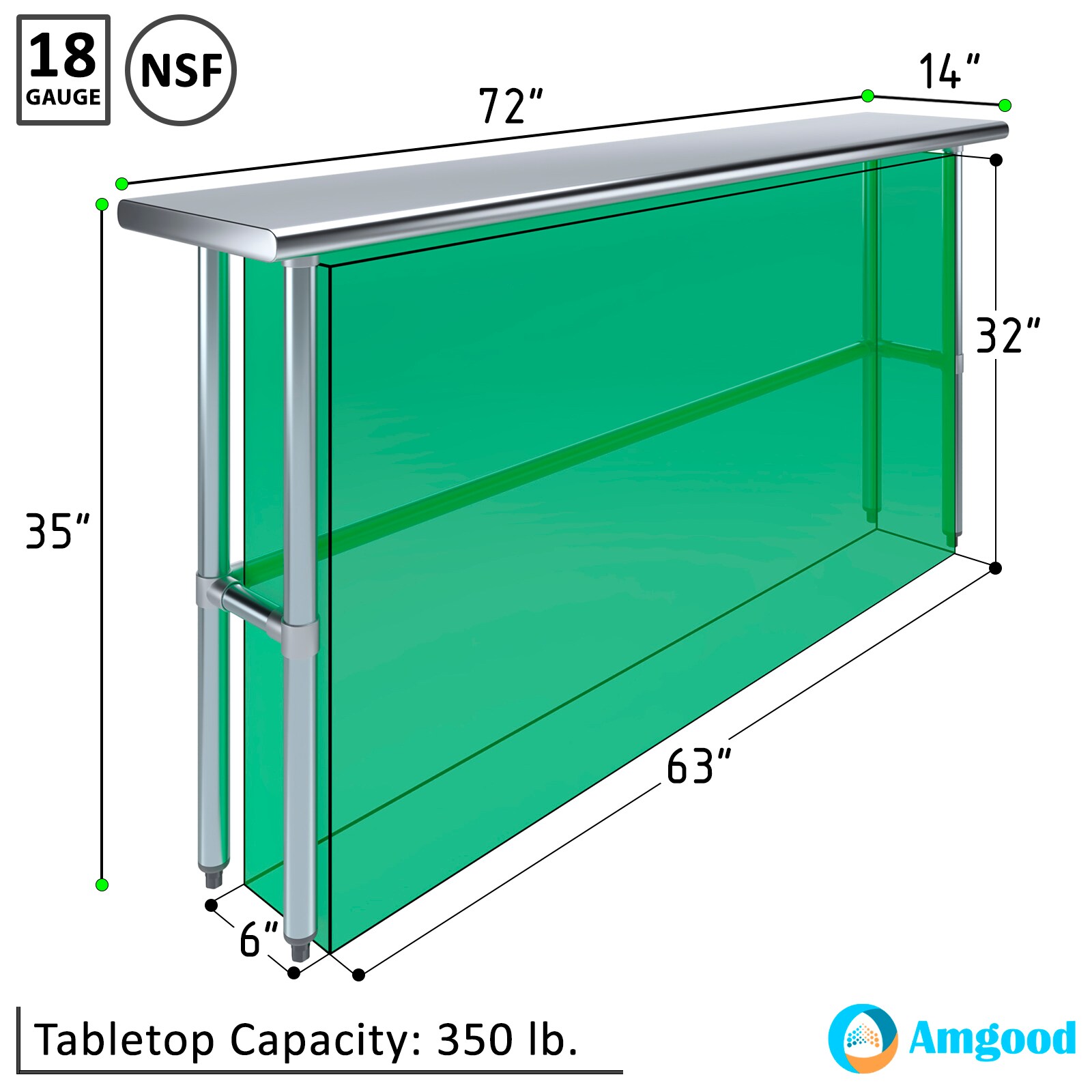 Amgood LWT-1472-RCB Kitchen-Furniture - View #3