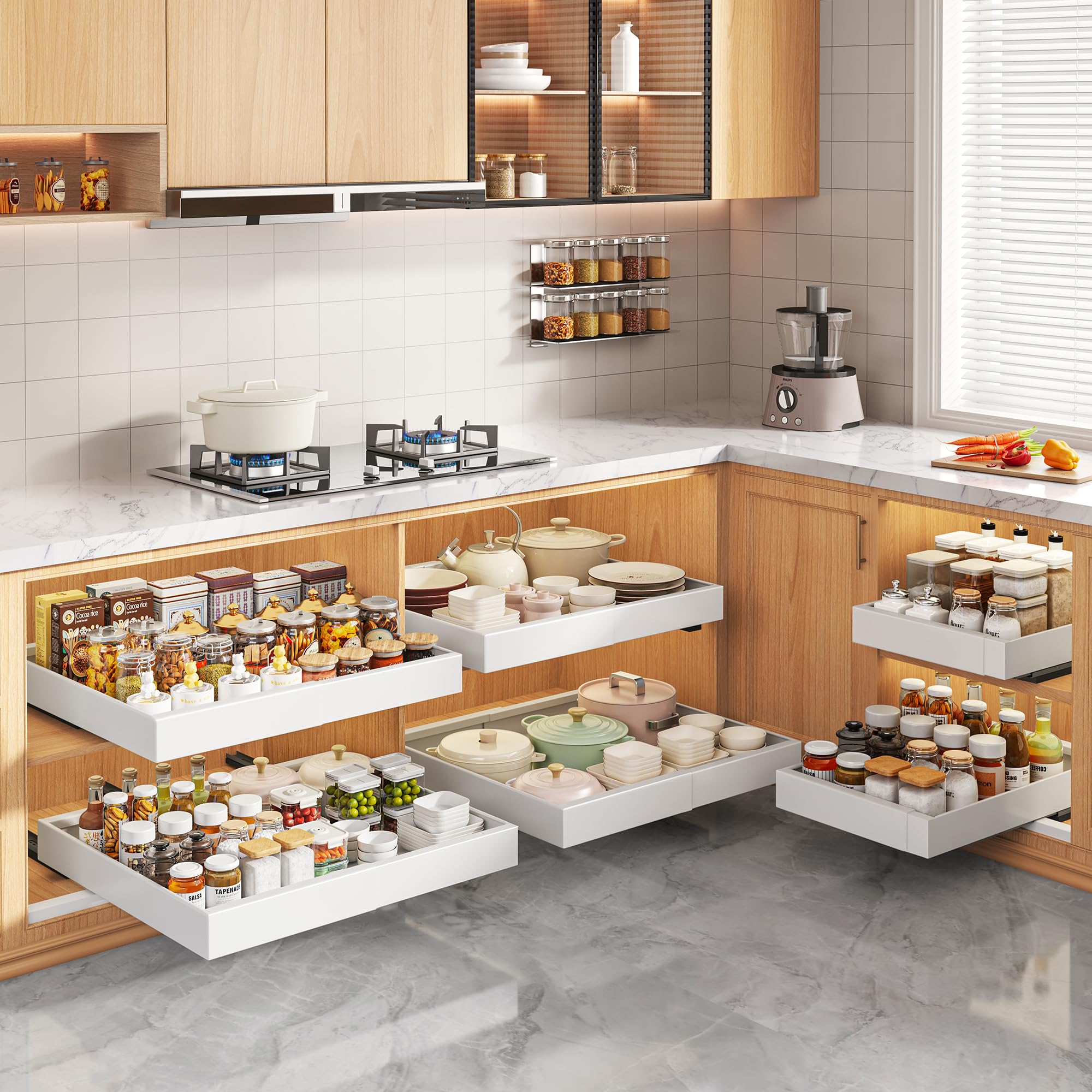 Wudkey L4-LR5K6X Pull-Out-Cabinet-Baskets - View #3