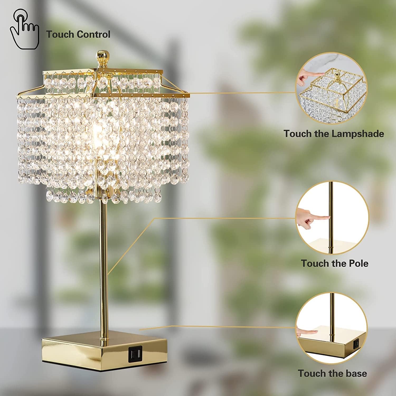 NatySwan W-1TL-71008B Table-Lamps - View #3